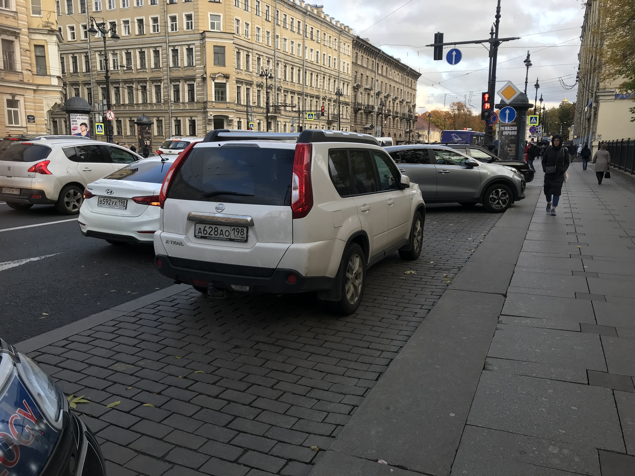 Parallel parking mastered! - My, Неправильная парковка, Traffic rules, Saint Petersburg, Nevsky Prospect, Longpost