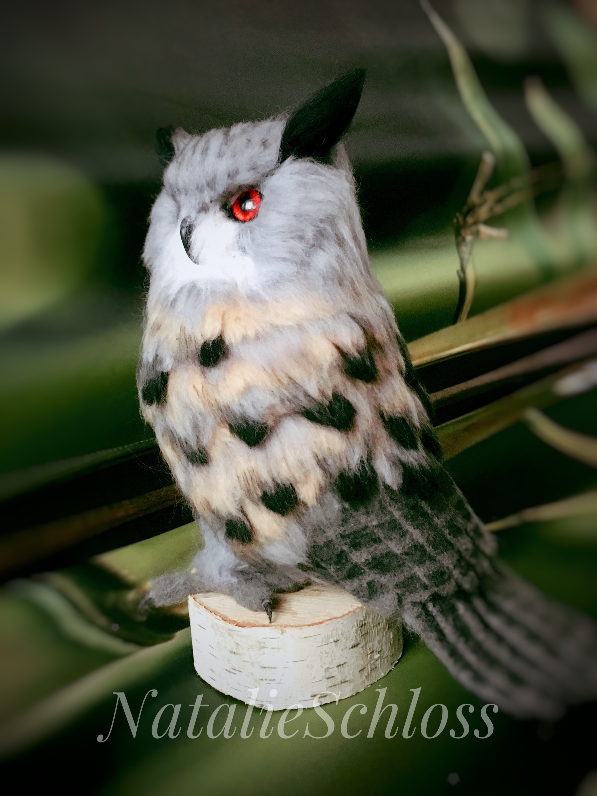 Eagle owl common. Dry felting. - My, Owl, Needlework without process, Owl, Longpost, Wallow, Dry felting