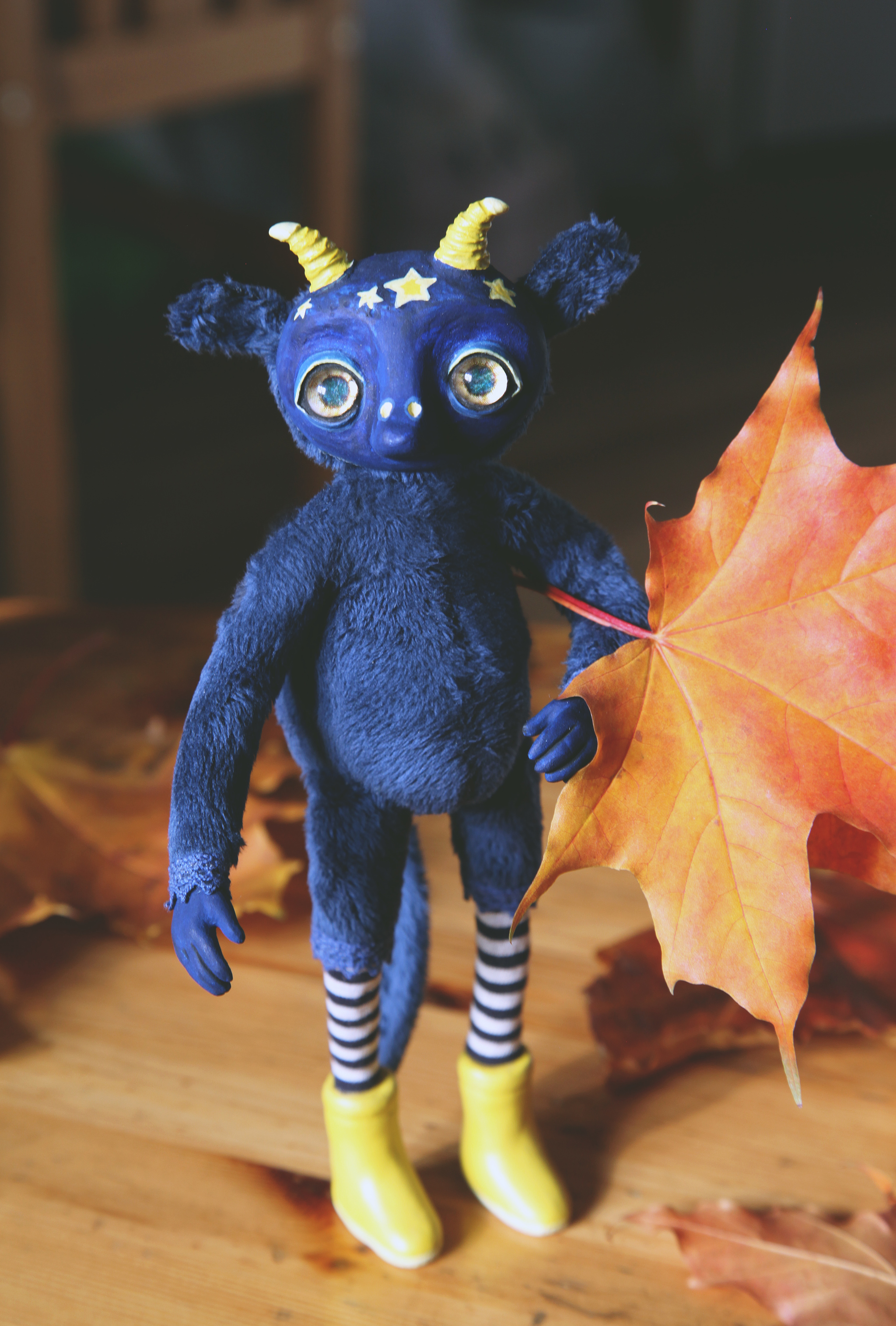 Traveler in autumn - My, Handmade, Author's toy, Polymer clay, Longpost, With your own hands, Autumn, Needlework without process