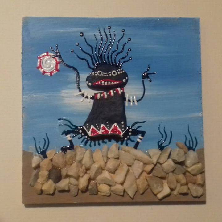 Natives 4. The tribe is getting stronger - My, A rock, Acrylic, Natives, Dam, Handmade, Longpost