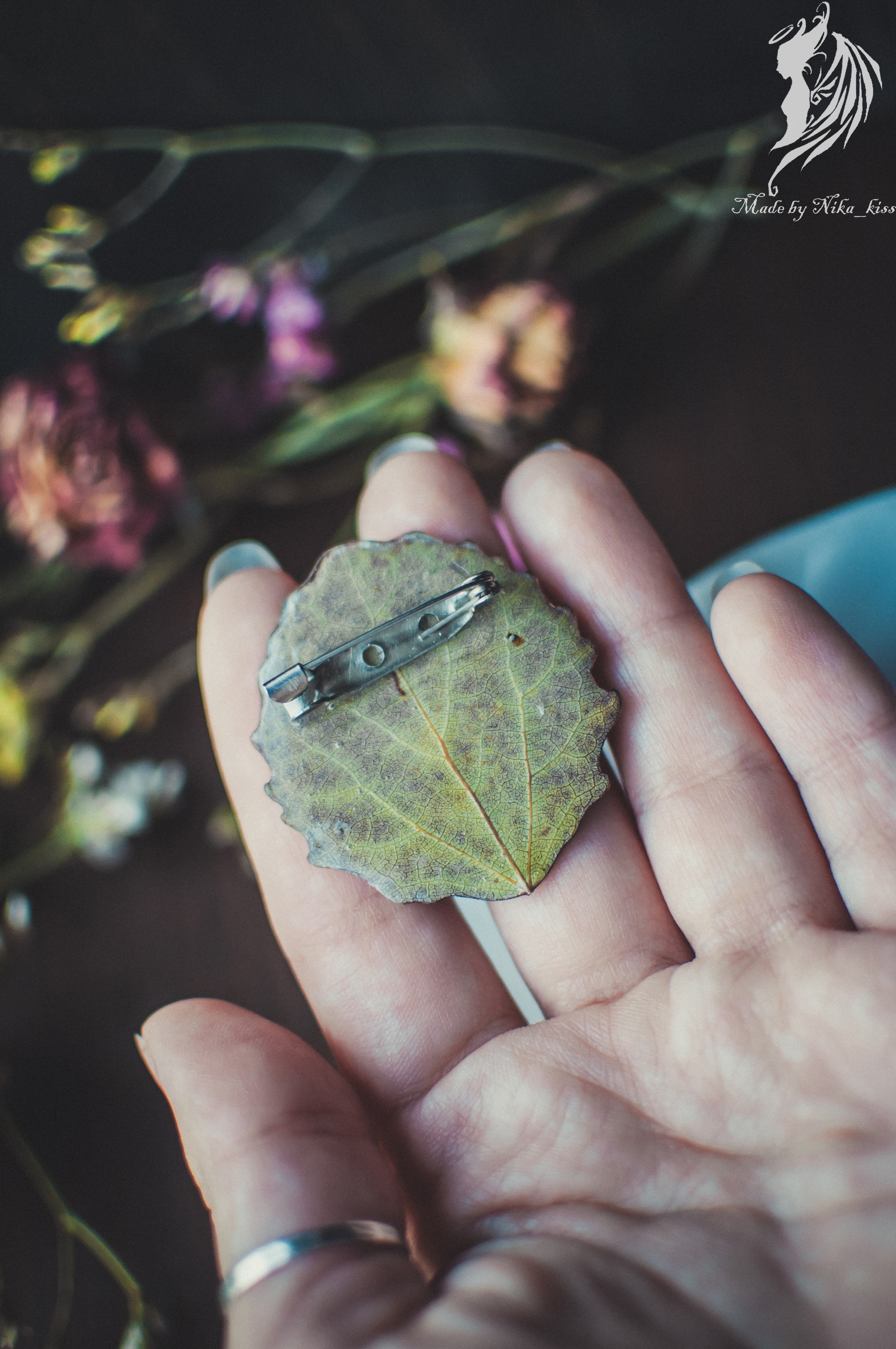 Epoxy coated leaf brooches - My, Handmade, Needlework without process, Epoxy resin, Longpost, Nika_kiss, Brooch, Leaves