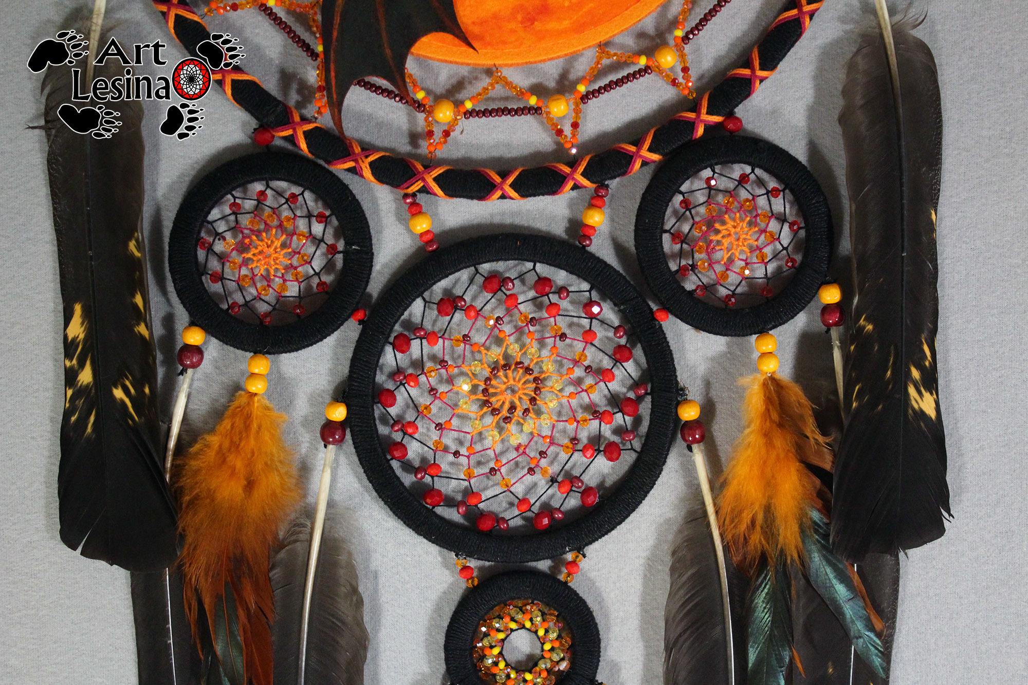 Large interior dream catchers. Lots of photos! - My, Dreamcatcher, Needlework without process, Amulet, With your own hands, Birds, Decor, Longpost