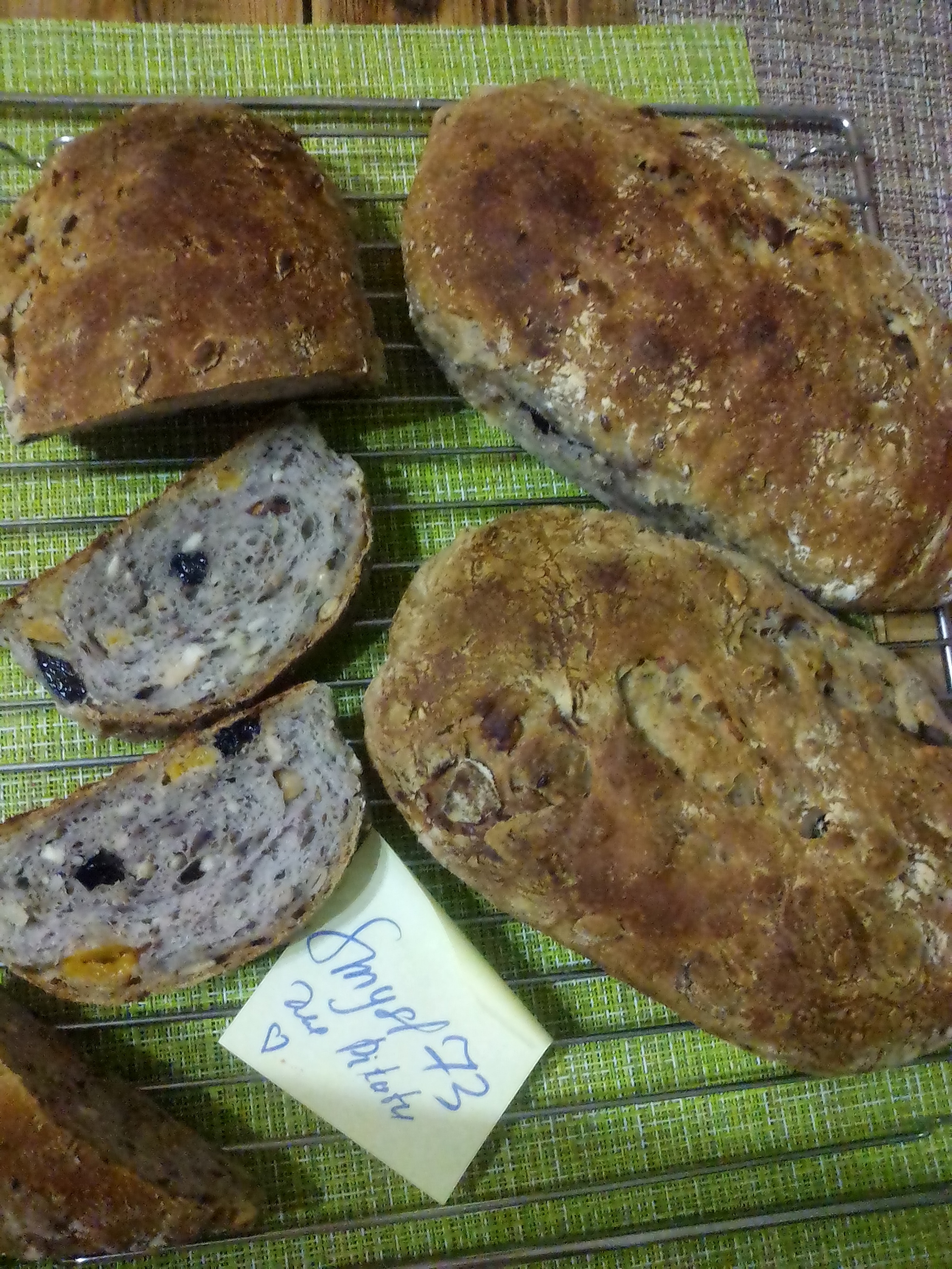 Bread with nuts and dried fruits - My, Bread, Hostess, Longpost