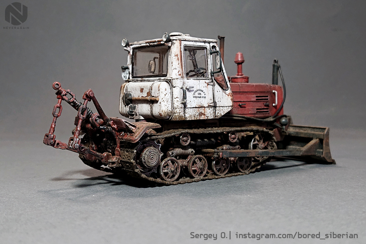 T-150D in 1:43 scale from The car in details - My, Longpost, Modeling, Stand modeling, Scale model, 1:43, Tractor