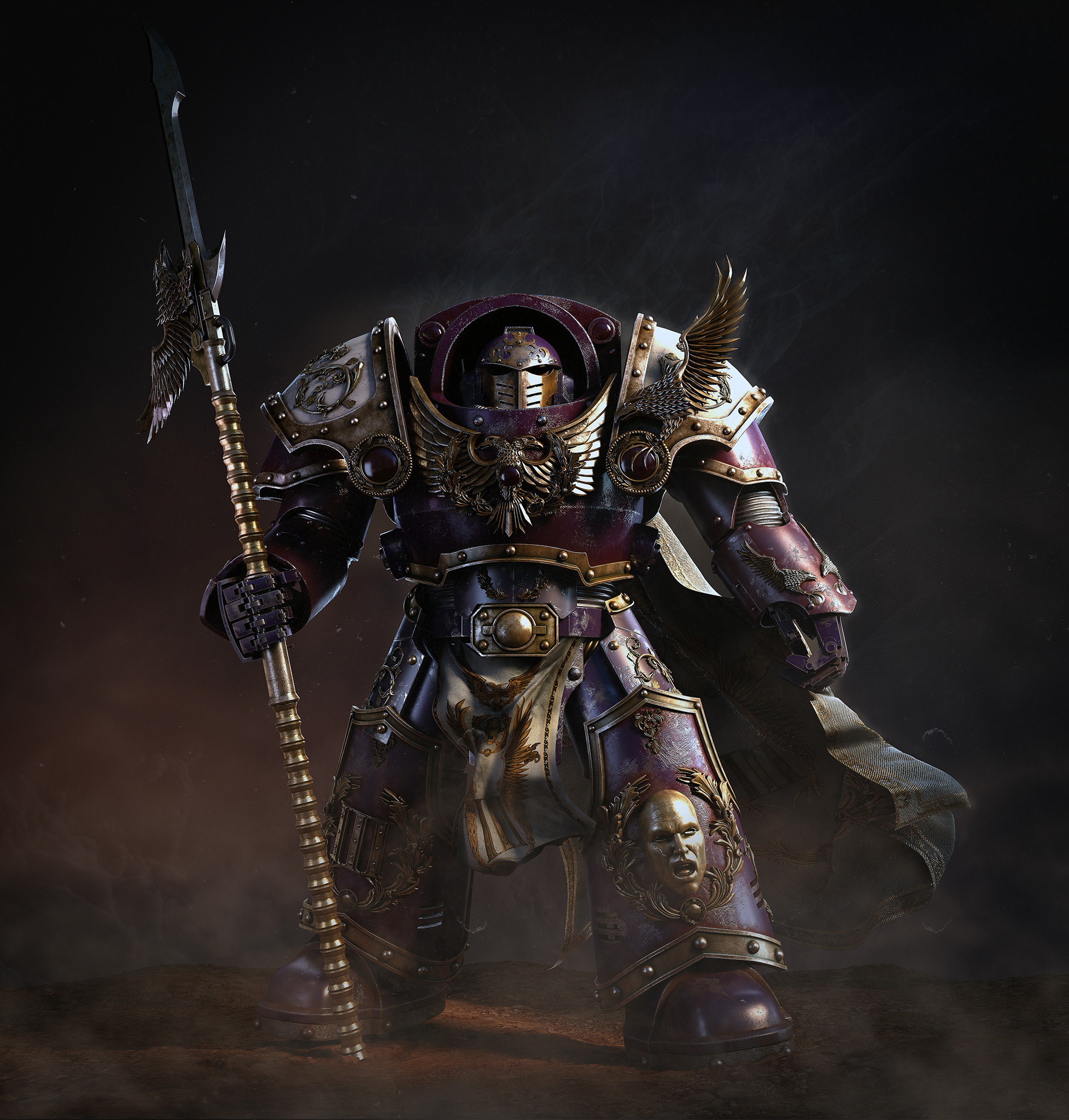 Emperor's Children Phoenix Terminators Warhammer 30k - Моё, Warhammer, 3D, Warhammer 30k, 3D графика, Длиннопост