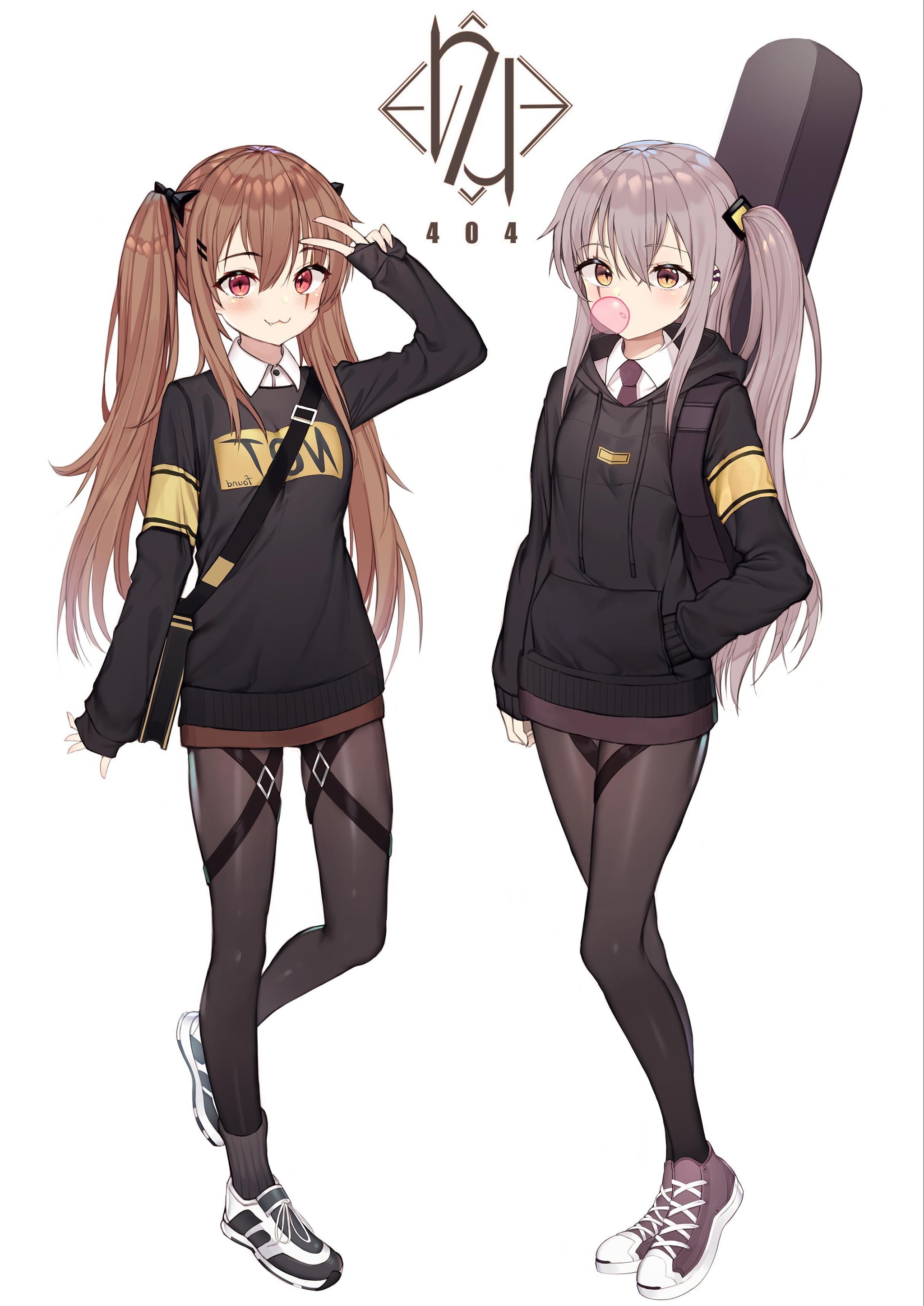 UMP 9 and UMP 45 - Anime art, Art, Girls frontline, Ump45, Ump9, A selection, Longpost