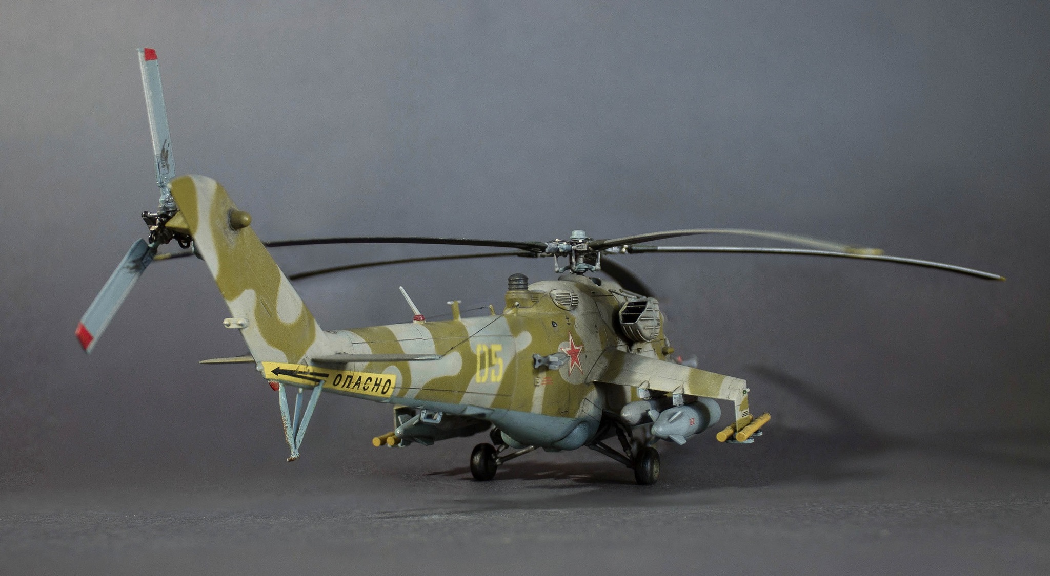 MI-24 V. Scale 1/72. Star - My, Mi-24, Models, Helicopter, Stand modeling, Longpost