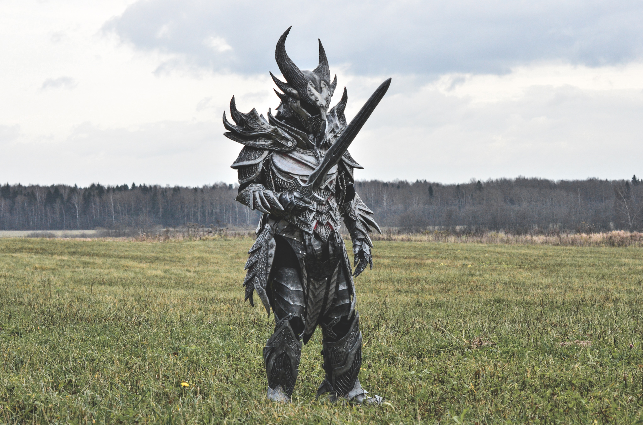 Dovahkiin in Daedric armor. My first full cosplay - My, The elder scrolls, Cosplay, Russian cosplay, Daedra, The Elder Scrolls V: Skyrim, Lowcost cosplay, Longpost