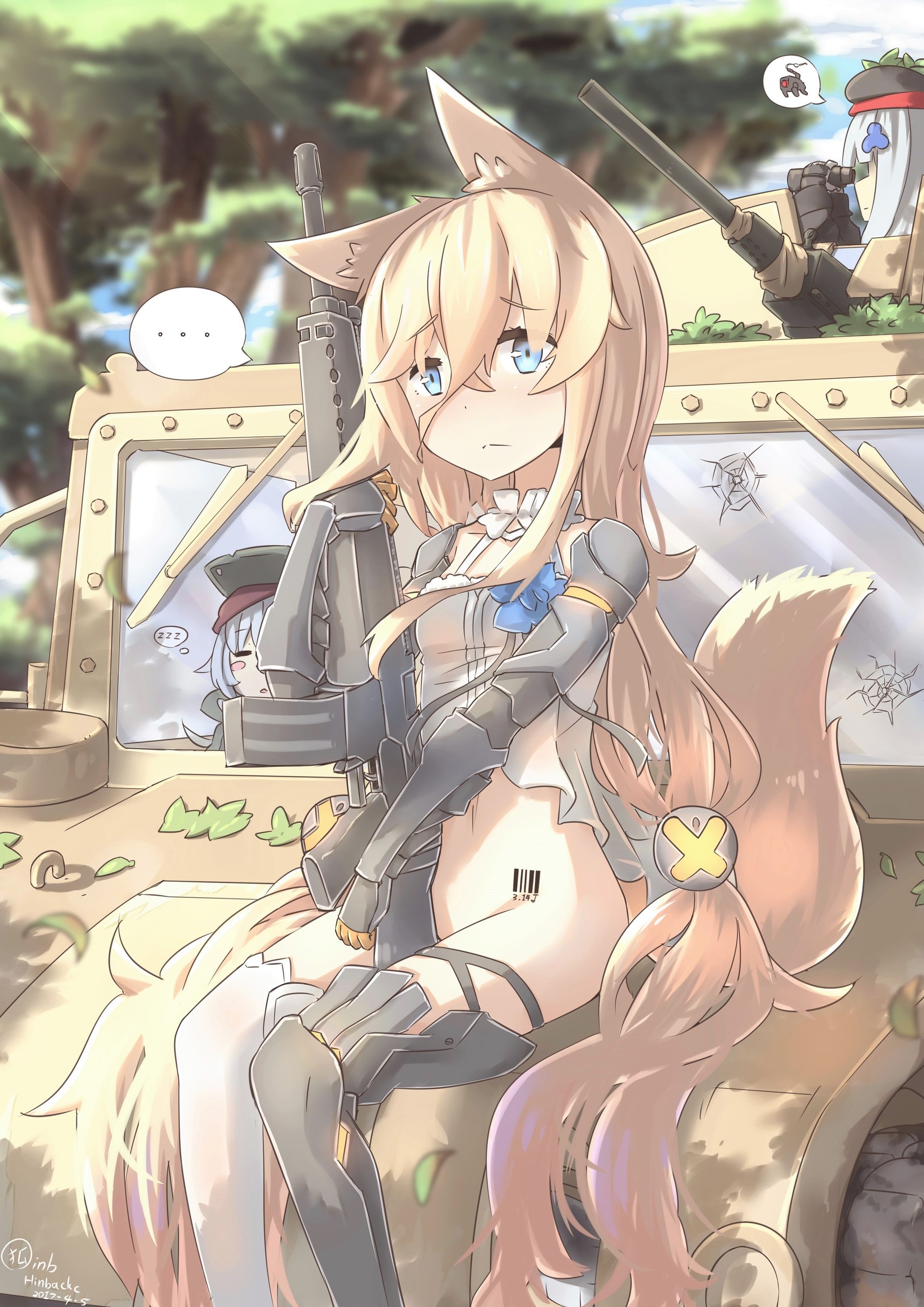 HK G41 - Anime Art, Арт, Girls Frontline, G41, Подборка, Длиннопост, Animal Ears