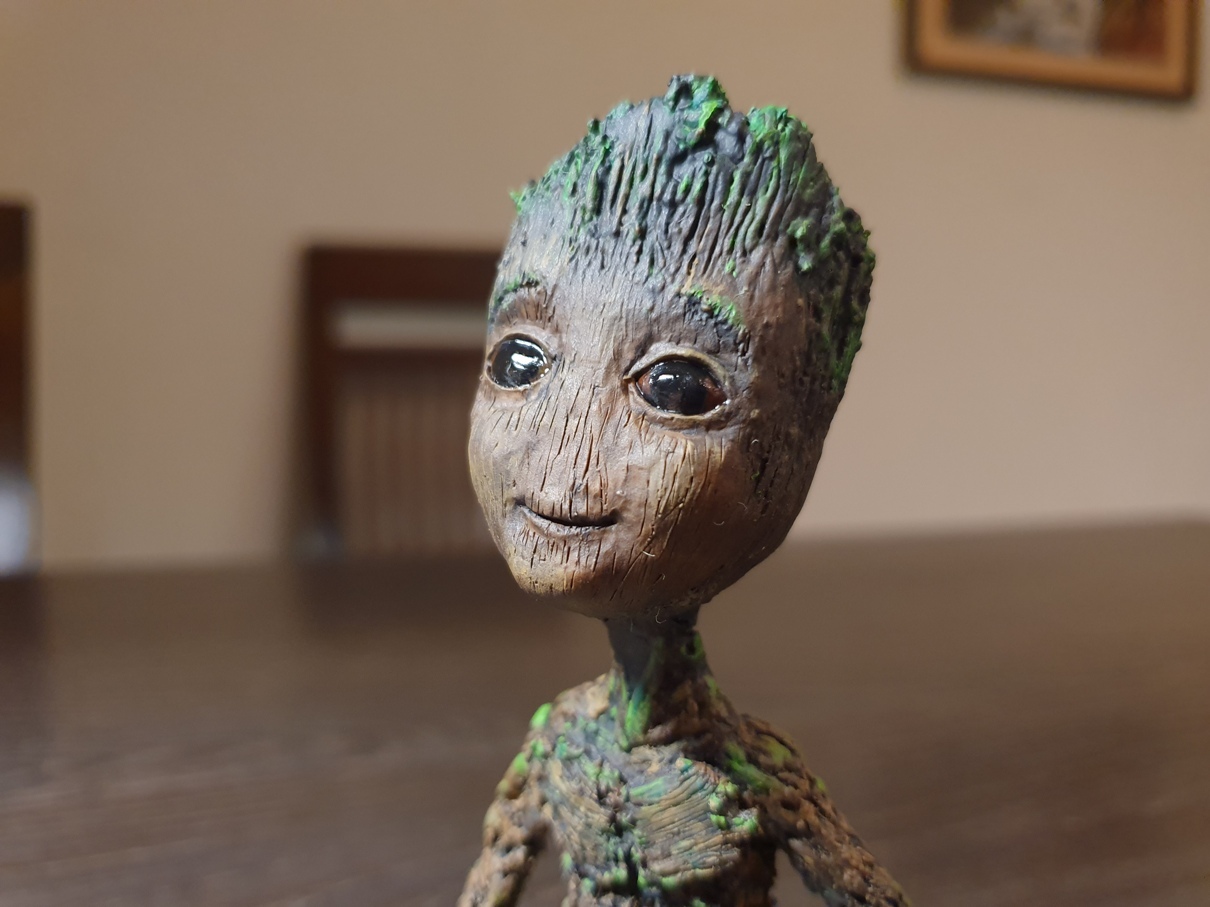 Baby Groot figurine - working on mistakes. Humorous story with pictures. - My, Groot, Guardians of the Galaxy Vol. 2, Polymer clay, With your own hands, Needlework with process, Humor, Longpost