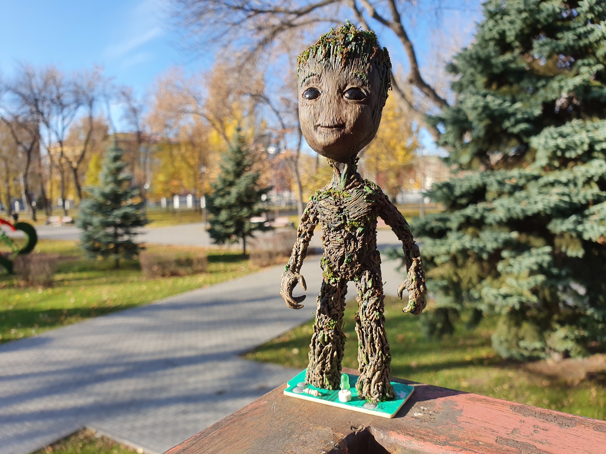 Baby Groot figurine - working on mistakes. Humorous story with pictures. - My, Groot, Guardians of the Galaxy Vol. 2, Polymer clay, With your own hands, Needlework with process, Humor, Longpost