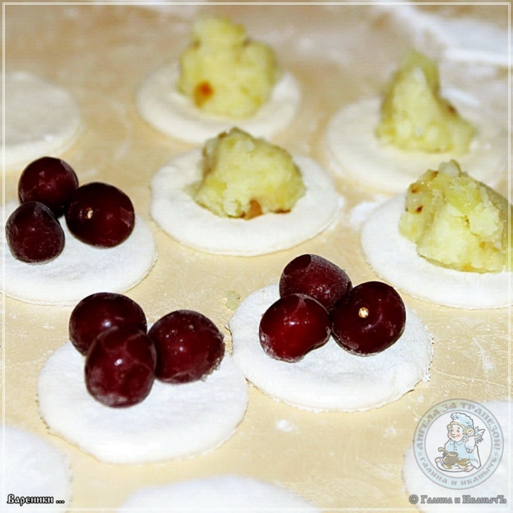 Dumplings with potatoes and cherries - My, Vareniki, Sweet dumplings, Delicious dumplings, Longpost