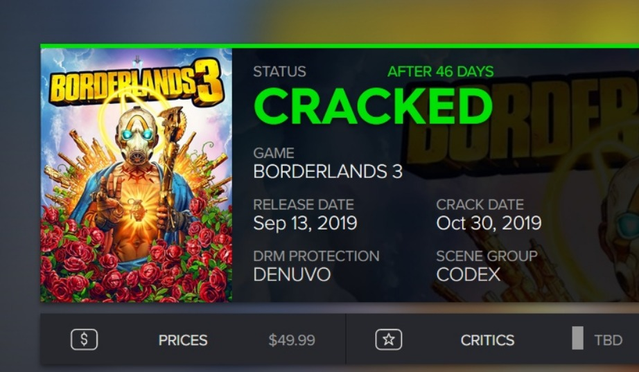 Enough said... - Borderlands, Codex, Crack, Games, FPS, Screenshot, Borderlands 3, Denuvo