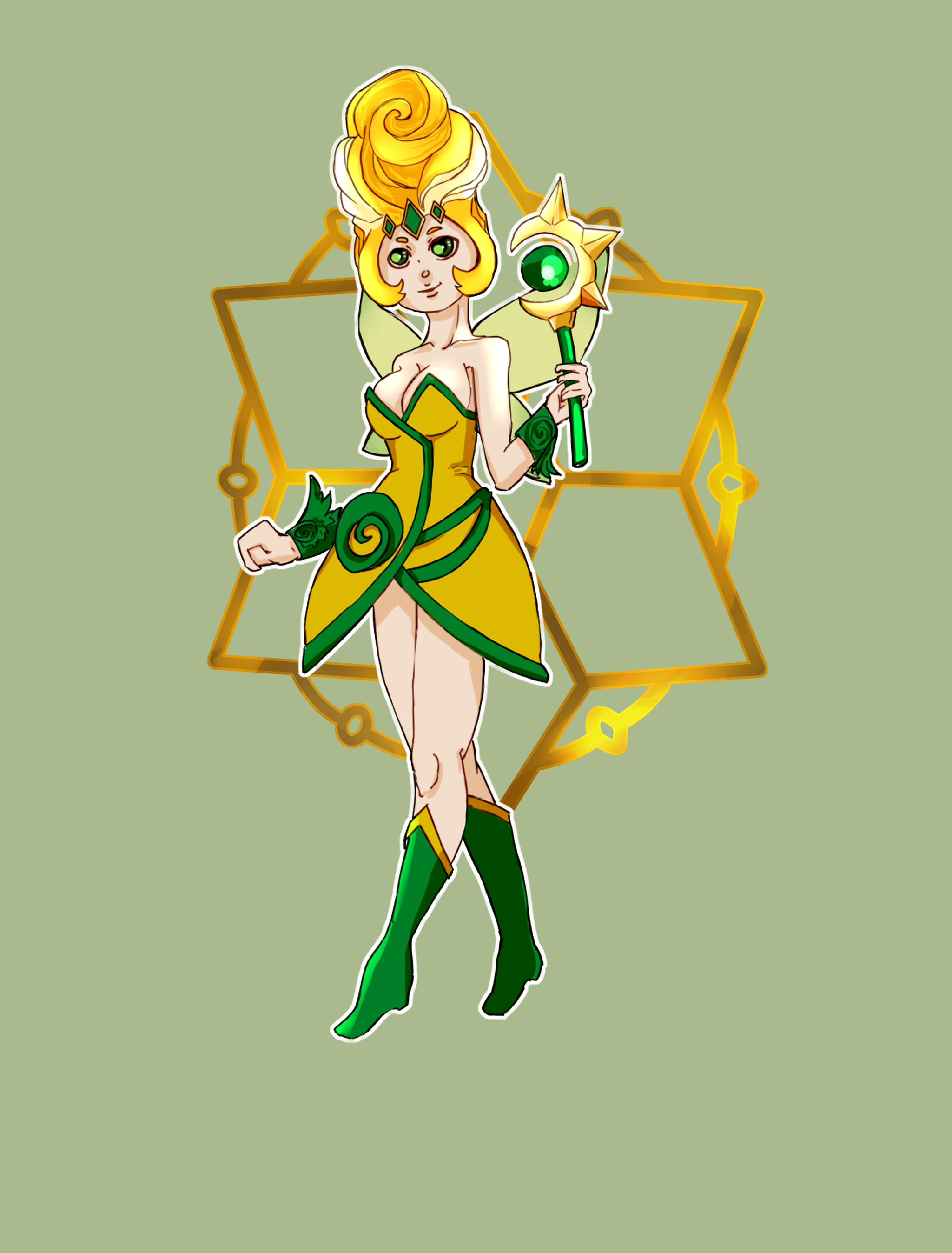 Shannon, all evolutions - My, Art, Summoners War, Digital, Game art, Longpost