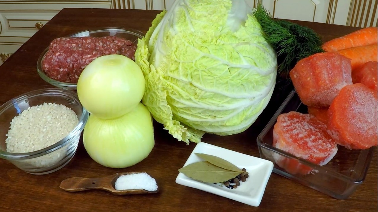 Stuffed cabbage rolls with Chinese cabbage - My, Cabbage rolls, Recipe, Food, Cooking, Video recipe, With grandfather at lunch, Video, Longpost