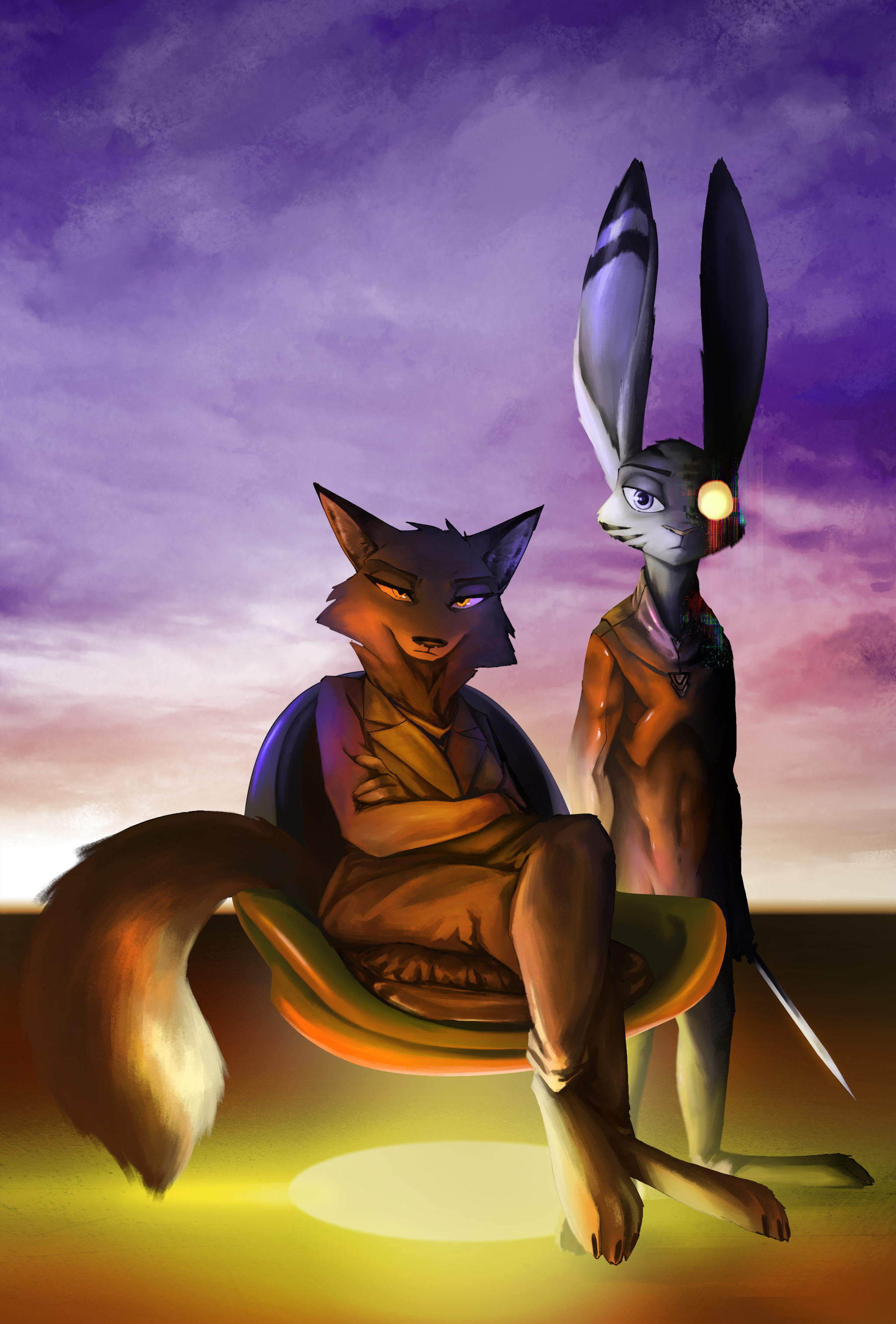 Nine-Tails and the Phantom - Zootopia, Sunderance, Art, Thewyvernsweaver, Jack Savage, Neveen Wilde