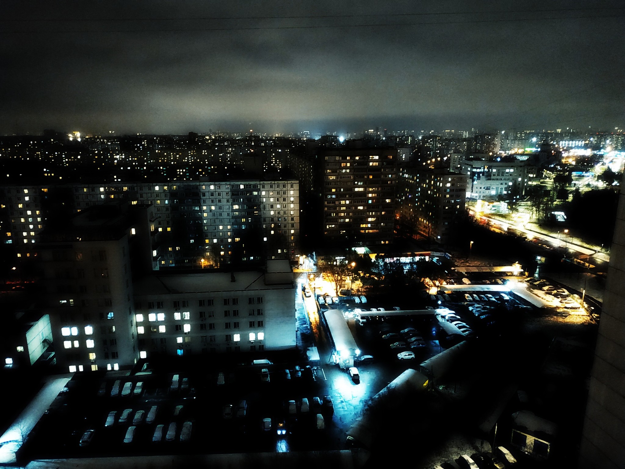 Night Altufyevo - My, Altufyevo, The photo, District, Longpost