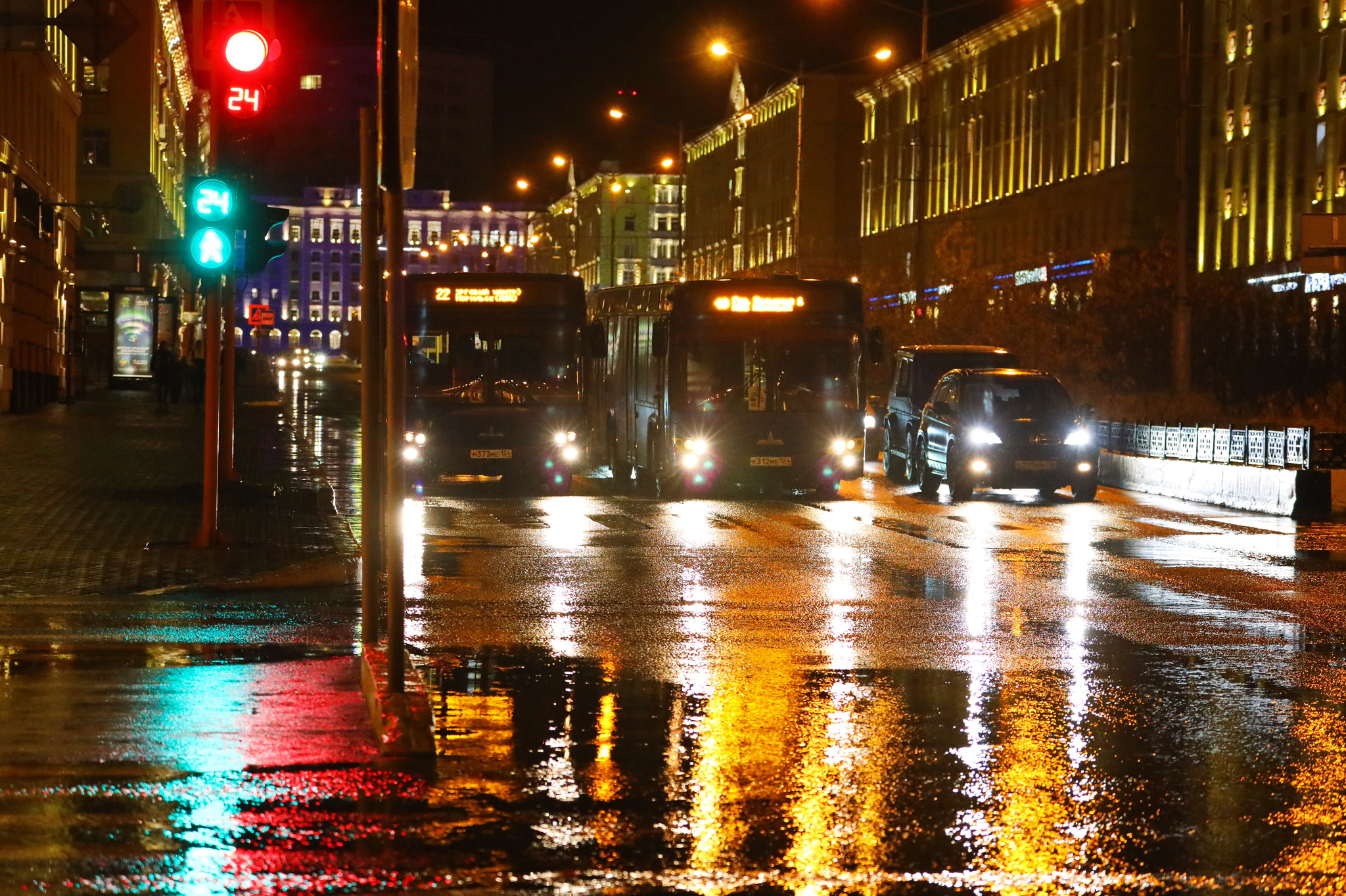 Nights of Norilsk. City lights - My, Norilsk, northern city, Town, Russia, city ??lights, polar night, beauty, Winter, Longpost