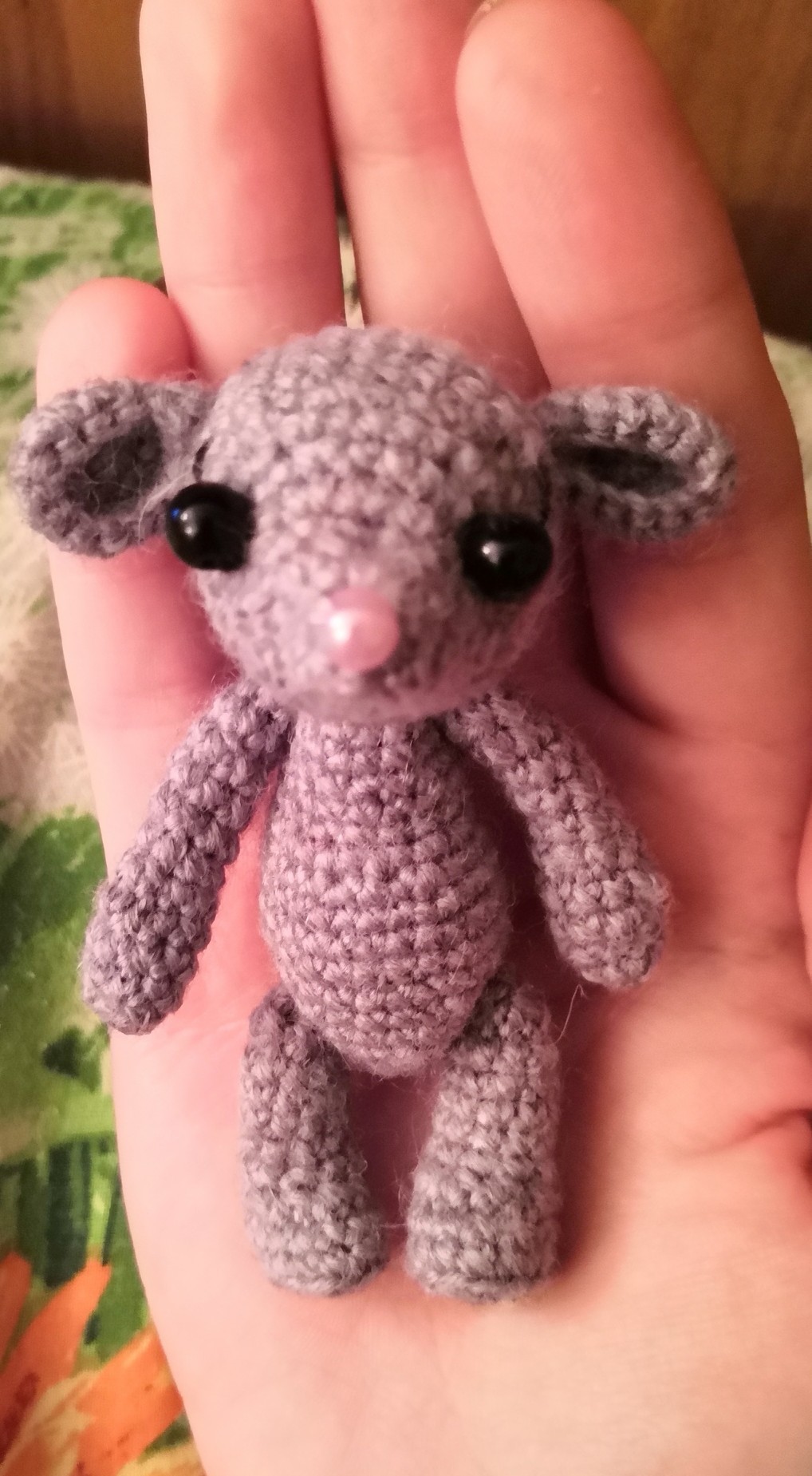 Little mouse - My, Mouse, Crochet, Knitting, New Year, Amigurumi, baby, Longpost, Needlework without process