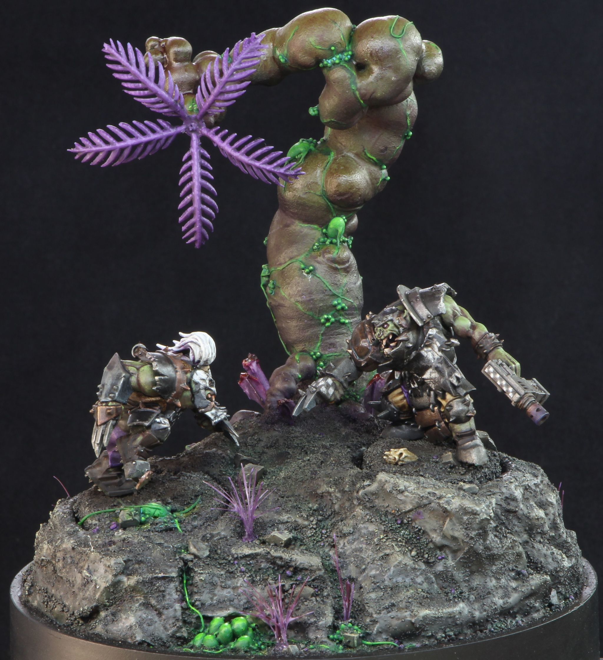 Bonsai and Banzai - My, Diorama, Vignette, Warhammer, Warhammer 40k, Orcs, Longpost, Wh miniatures