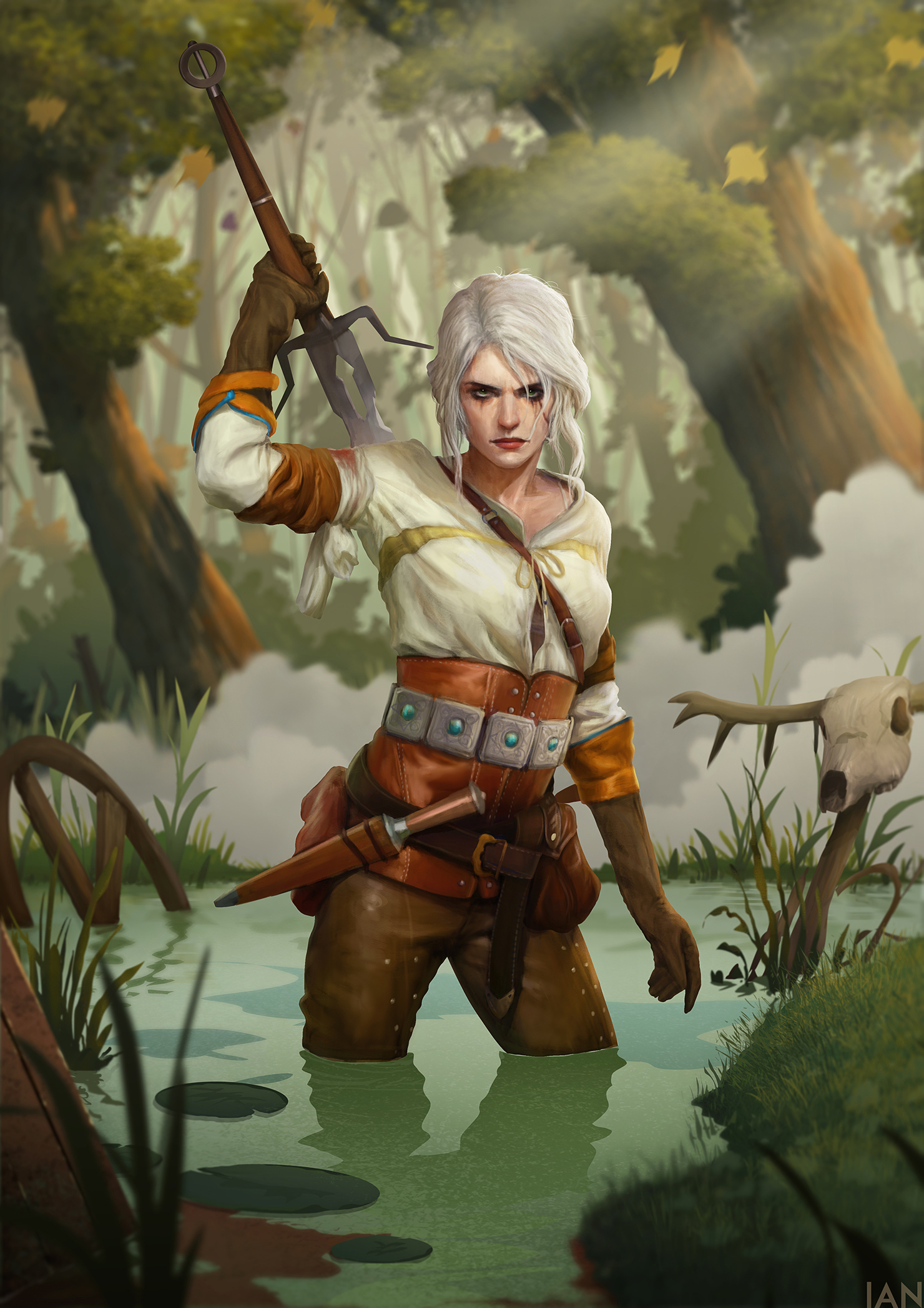 Ciri (The Witcher 3: Wild Hunt) art by Ian Loginov | Пикабу