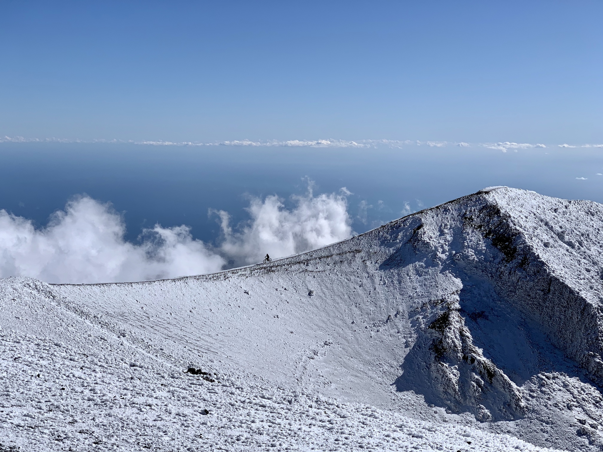 Cyclist - My, Mount Etna, A bike, The mountains, Sicily