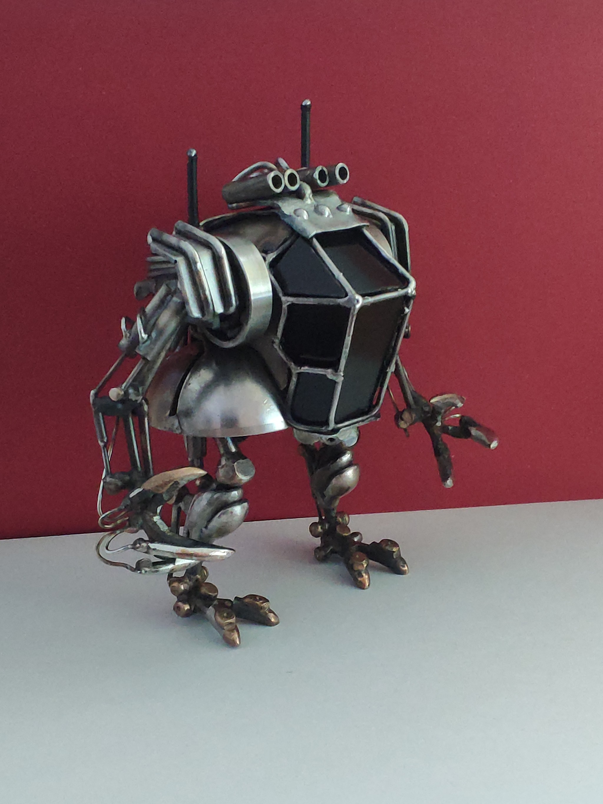 Metal robot) - My, Robot, With your own hands, Needlework without process, Longpost, Fur