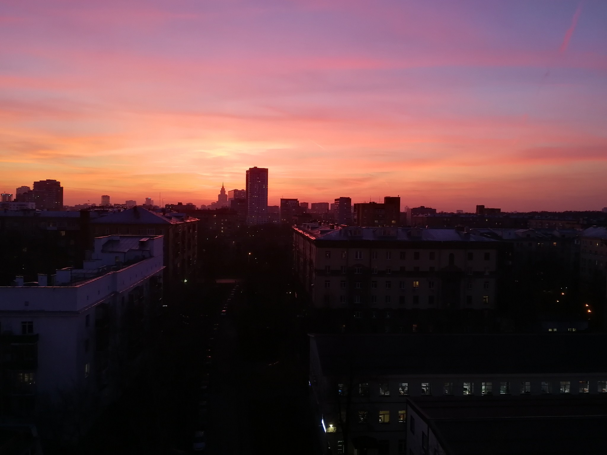 When at work there is a good view from the windows - My, View from the window, Sunset, Longpost