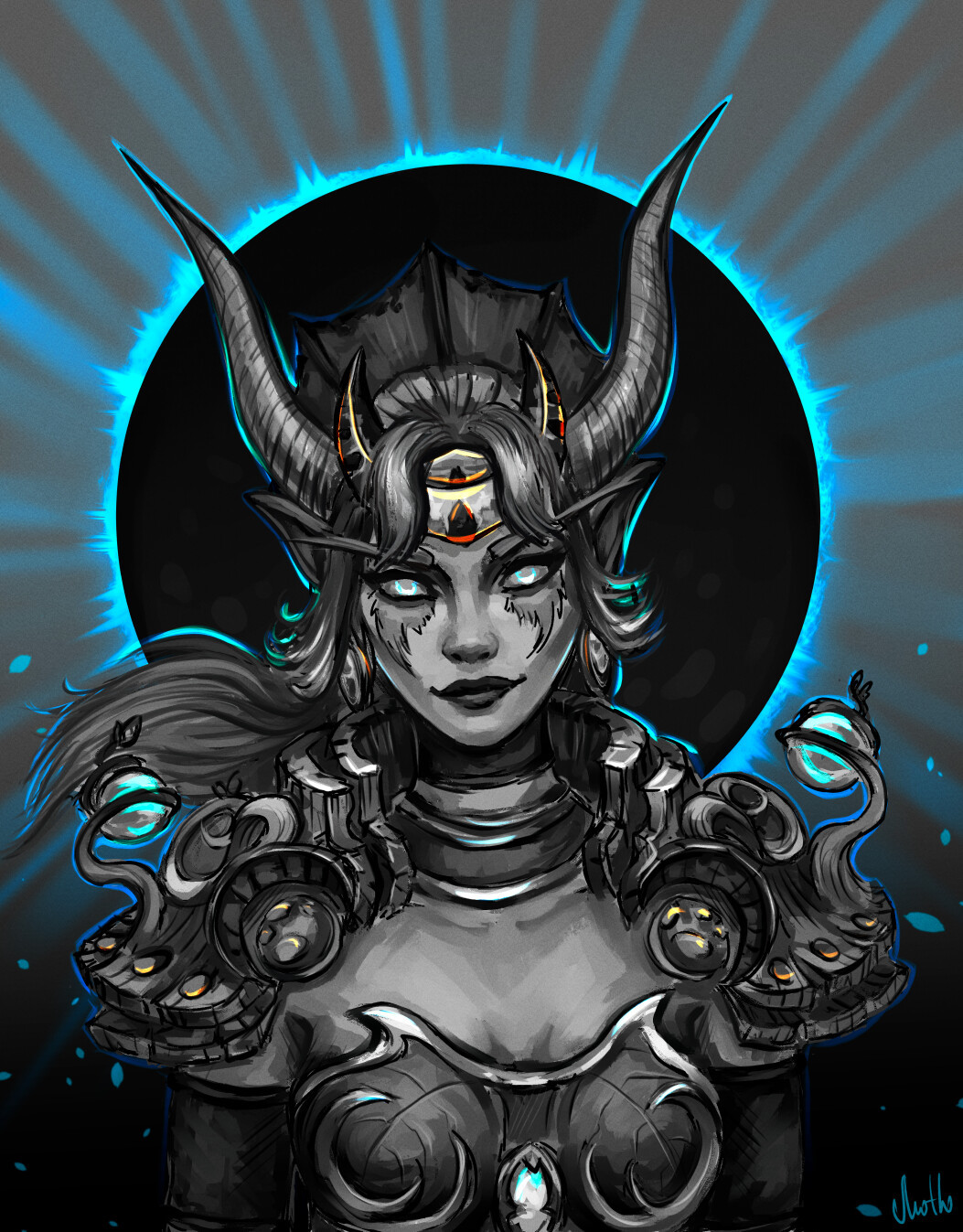 Lady of the Emerald Dream - Ysera, The Dragon, Warcraft, Games, Fantasy, Art, Drawing, Mothka