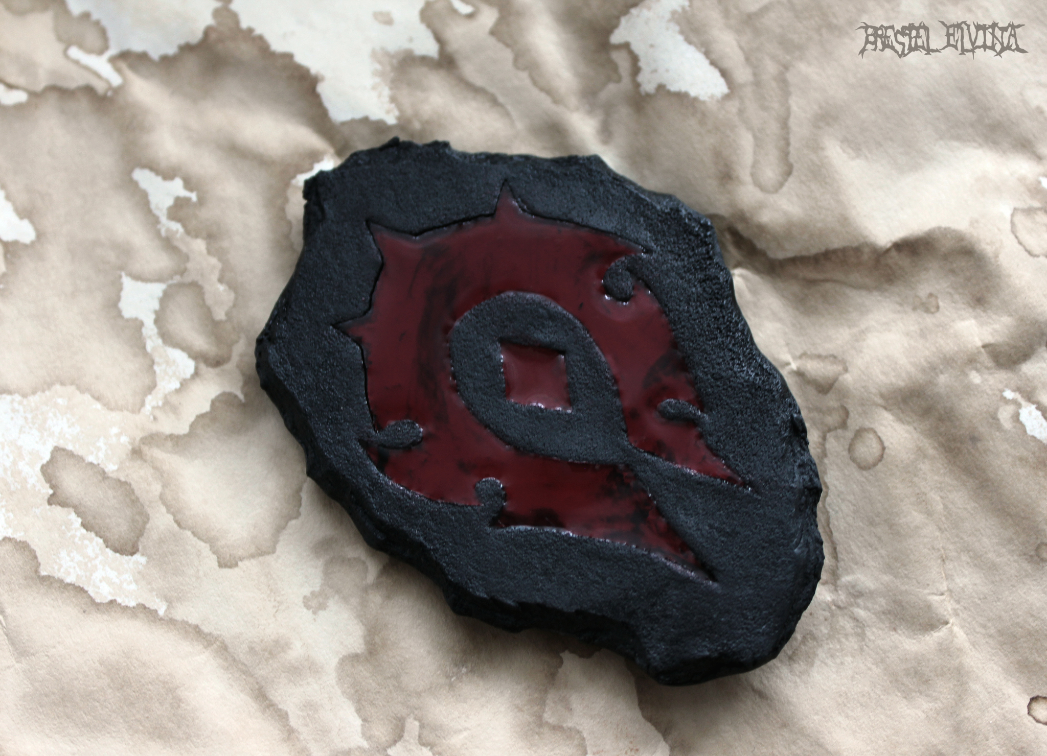 For the horde! Fridge magnet) - My, Polymer clay, Horde, World of warcraft, Magnet