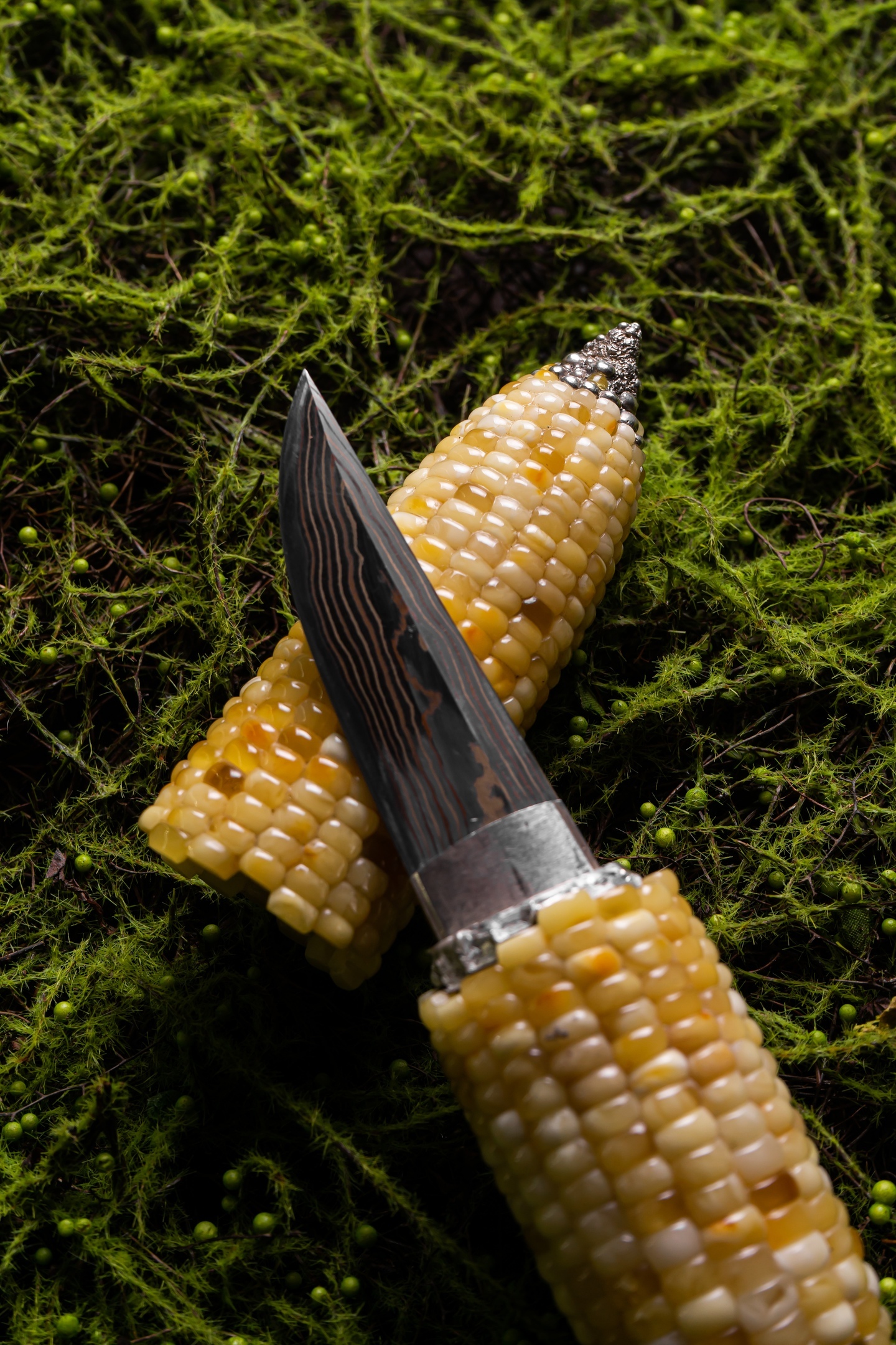 Knife - corn - Knife, Art, Master, Unusual, Corn, Amber, Longpost