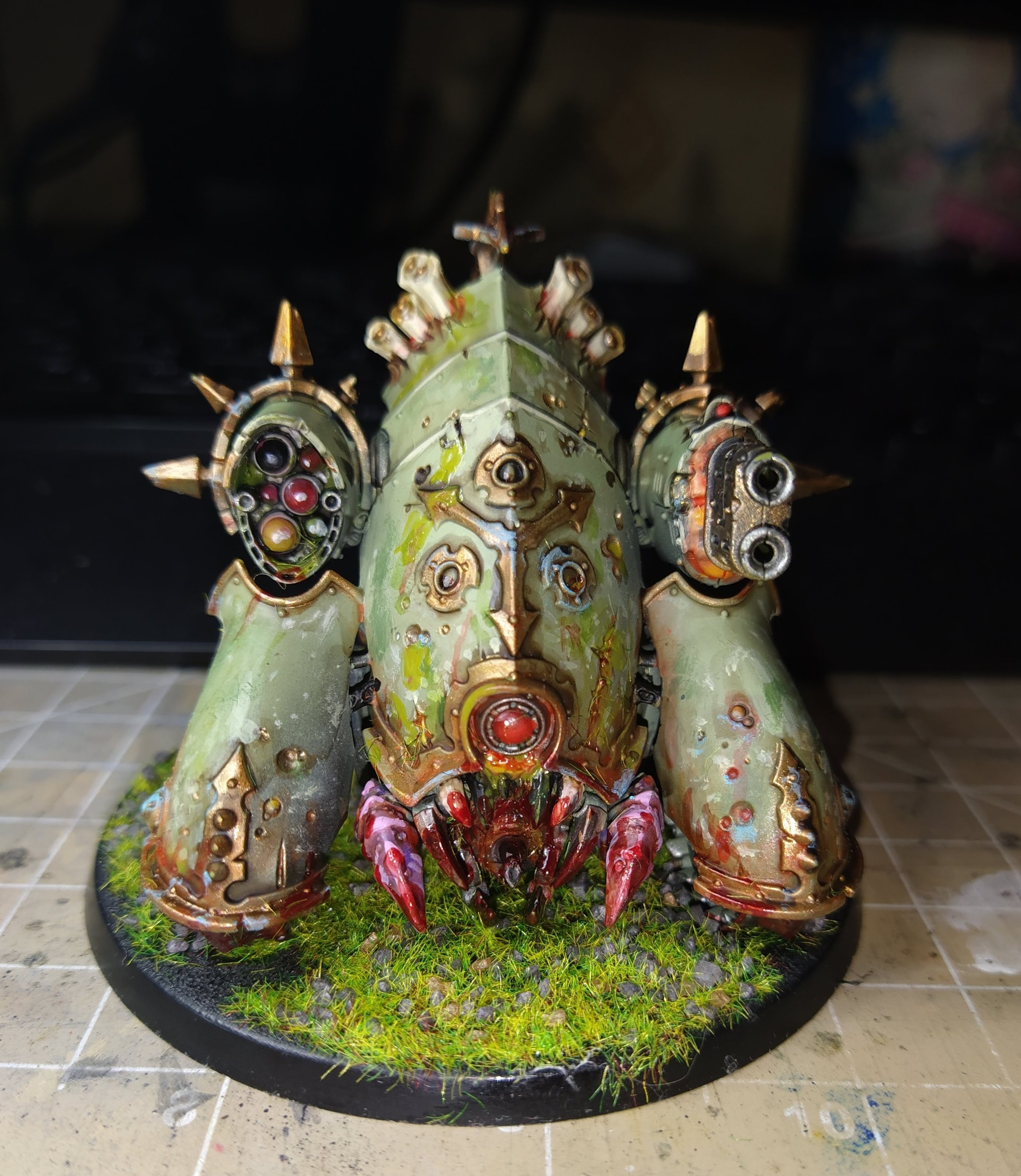 Myphitic Blight-hauler - My, Warhammer 40k, Wh miniatures, Painting miniatures, Board games, Neva Masquerade, Death guard, Nurgle, Longpost, cat