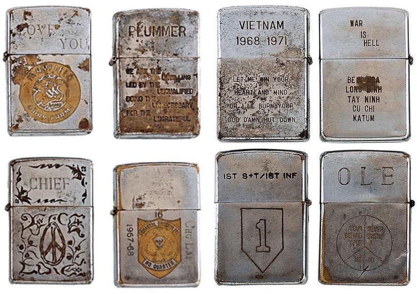 Zippo lighters of American soldiers during the Vietnam War. - Zippo, Lighter, Vietnam war, Longpost