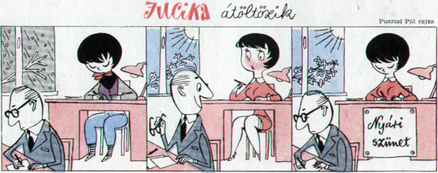 “Jucika” - the social block had its own 4 koma, with everyday problems and eti! (Part No. 2) - Hungary, Retro, Comics, Without words, 60th, 70th, Humor, Longpost, Jucika