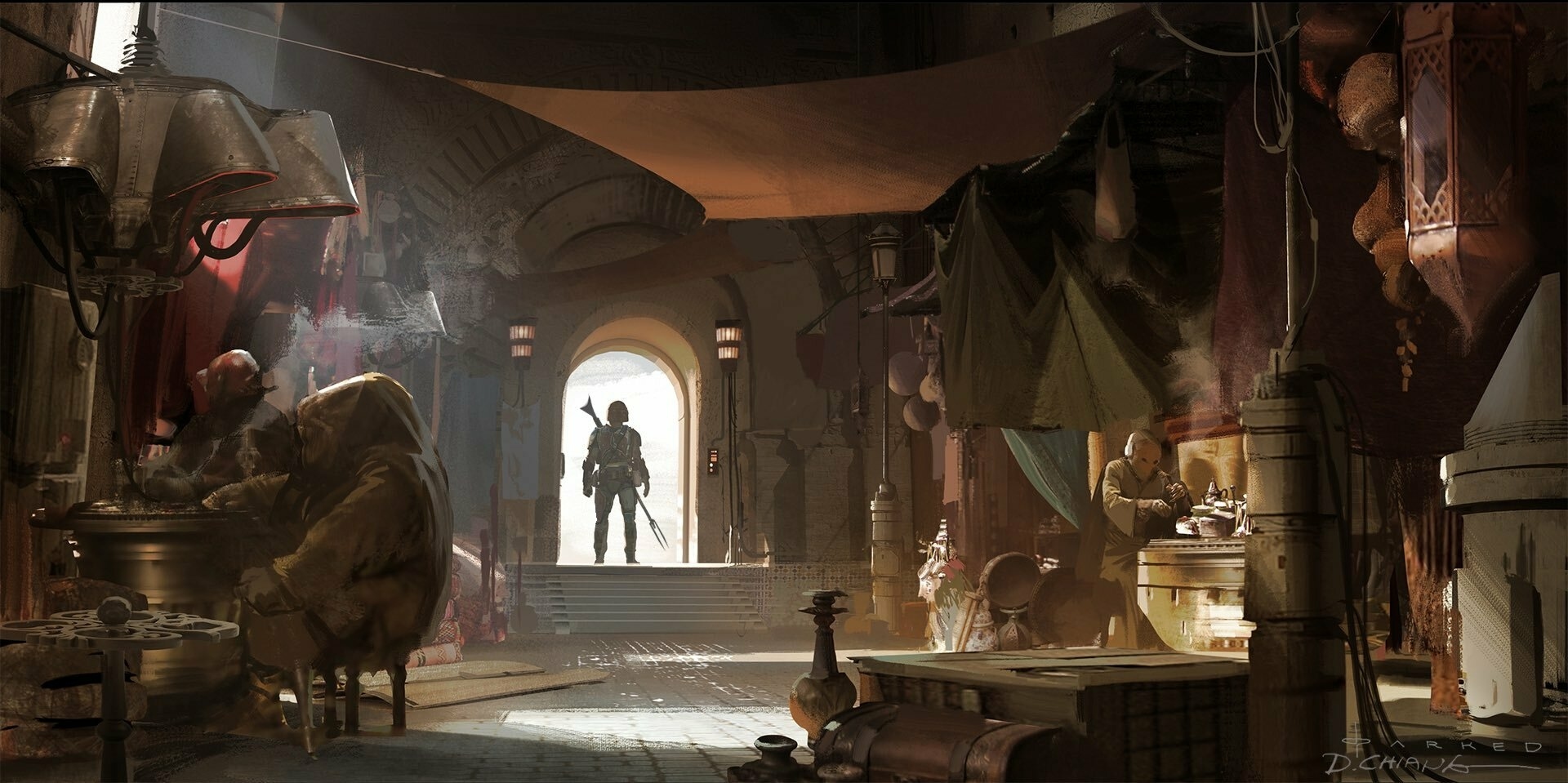 Official concept art for the first episode of The Mandalorian - Concept Art, Mandalorian, Star Wars, Longpost, Serials