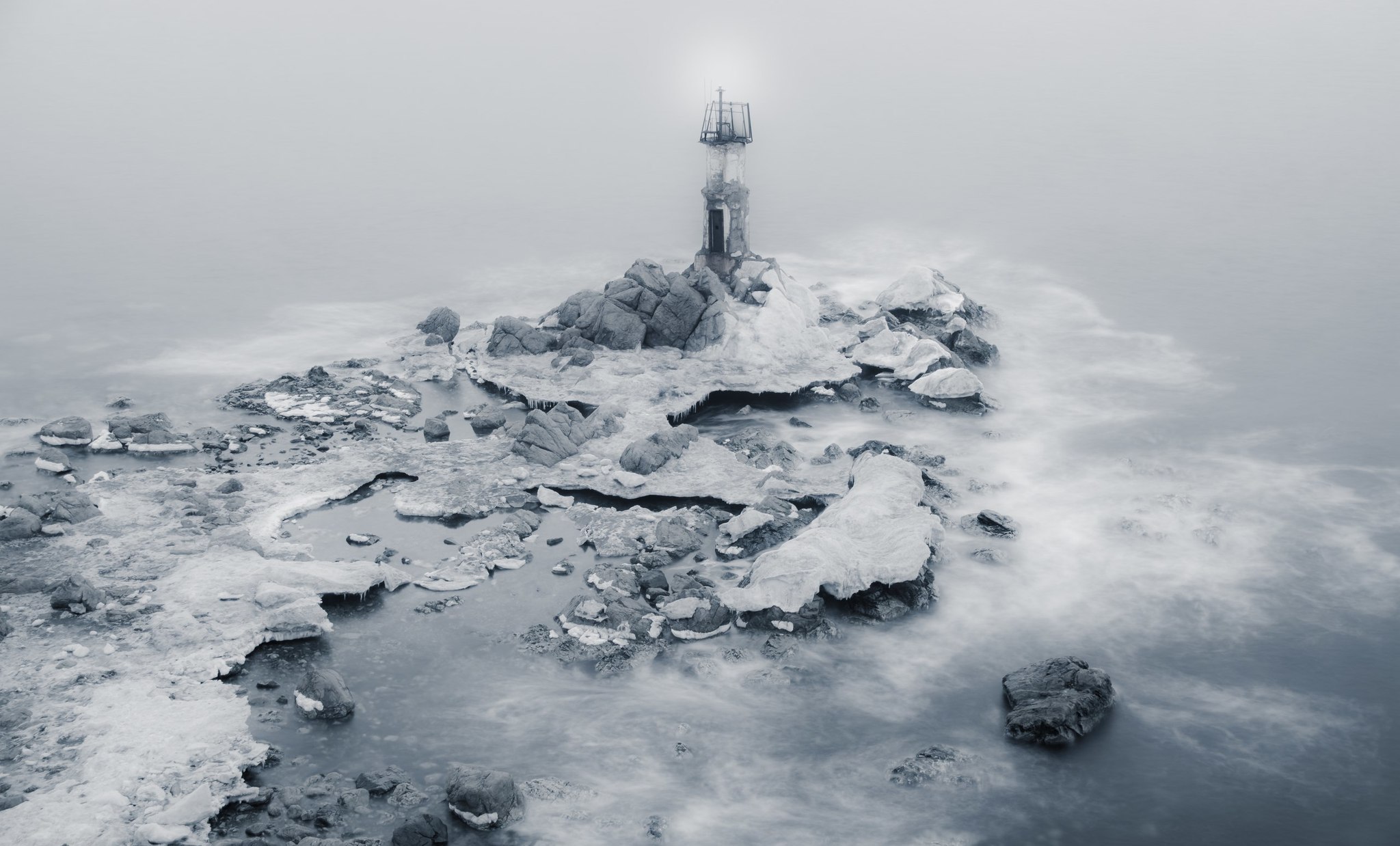 Wrangel Bay Lighthouse - My, Black and white photo, Black and white, The photo, Beginning photographer, Primorsky Krai, Дальний Восток