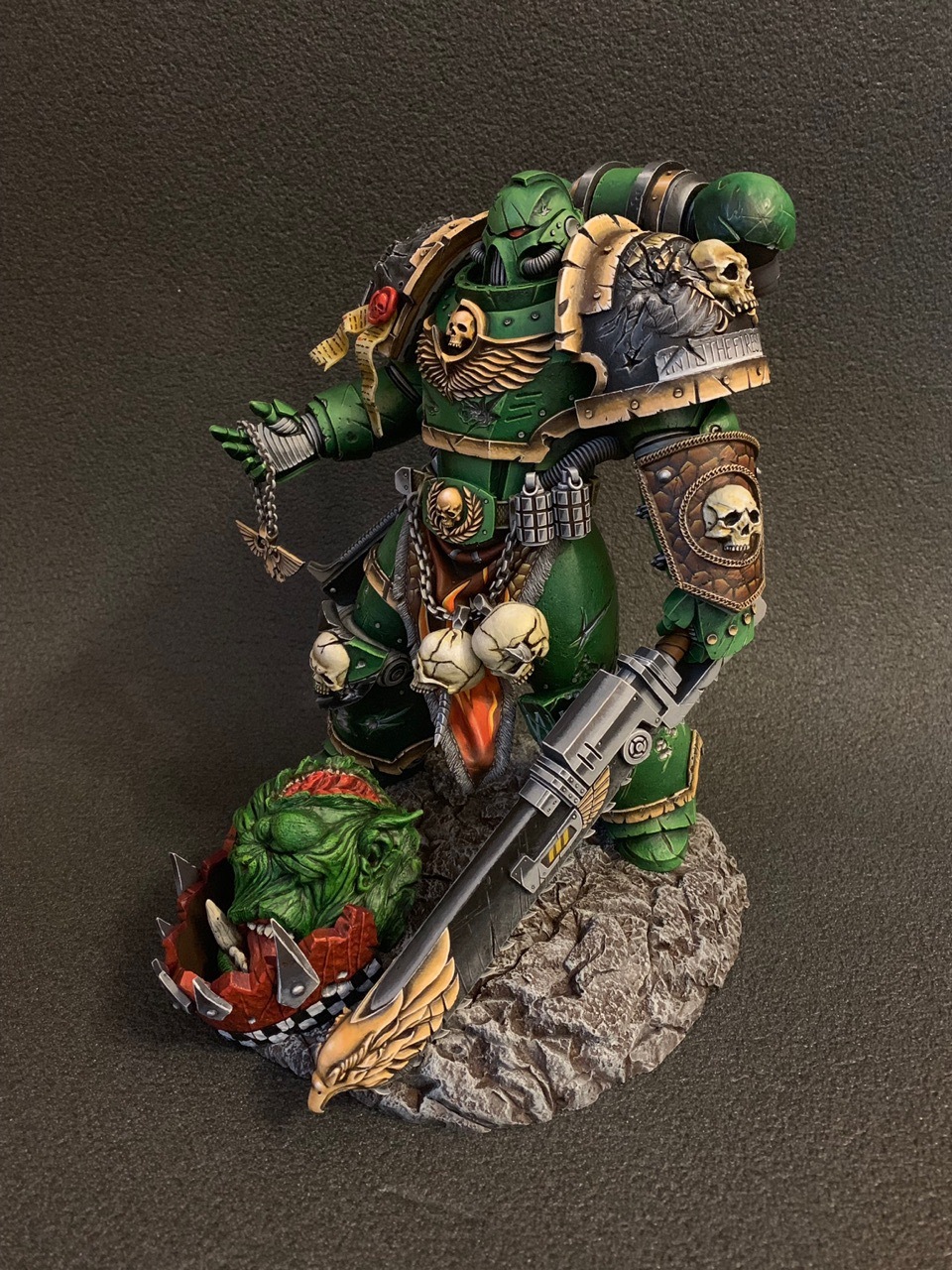 The finished version of the post about Rammshatainmarin =) - My, Warhammer 40k, Sculpture, Resincast, The statue, Longpost