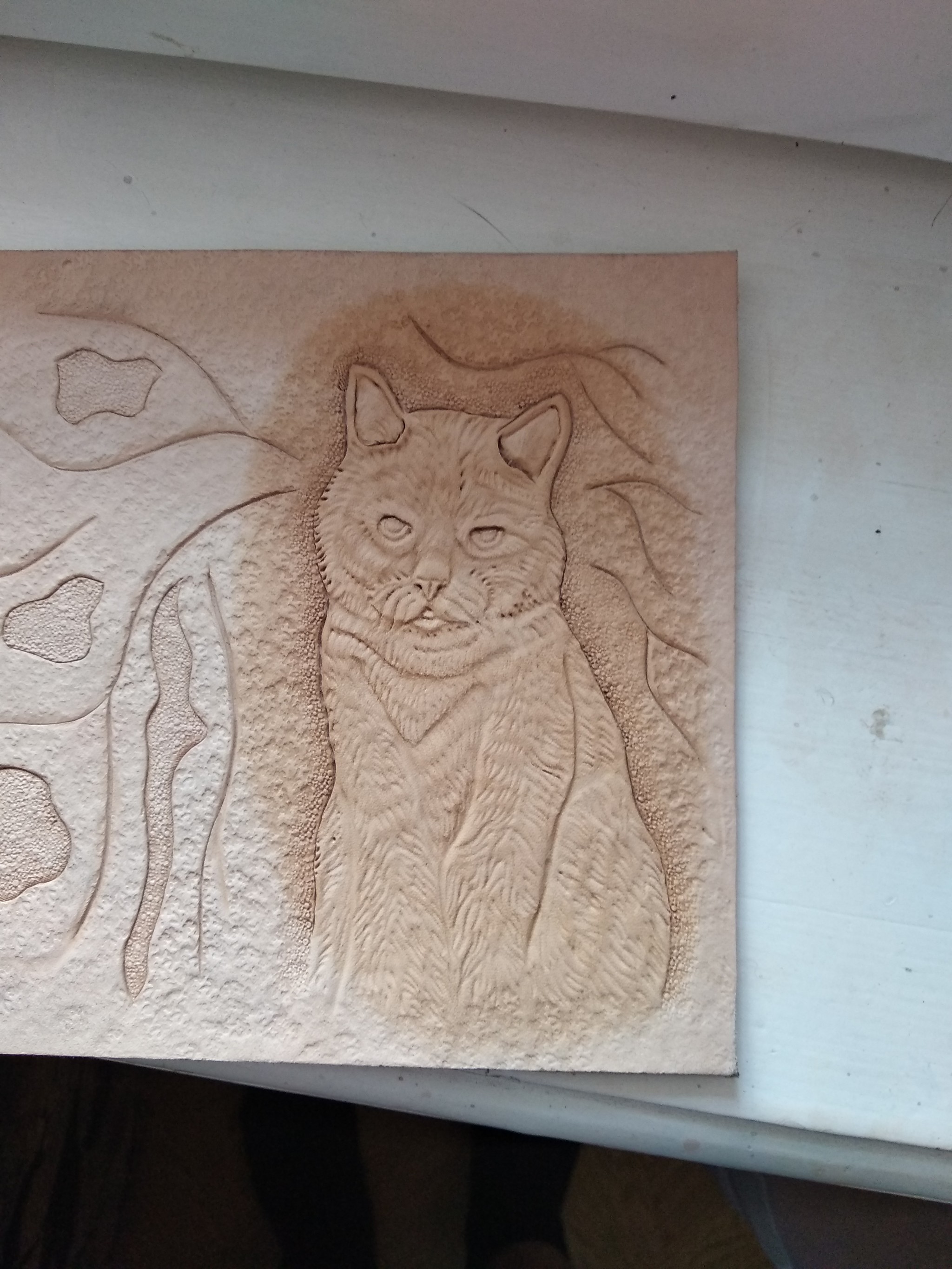 Evolution of a cat - My, Leather, cat, Needlework without process, GIF, Longpost