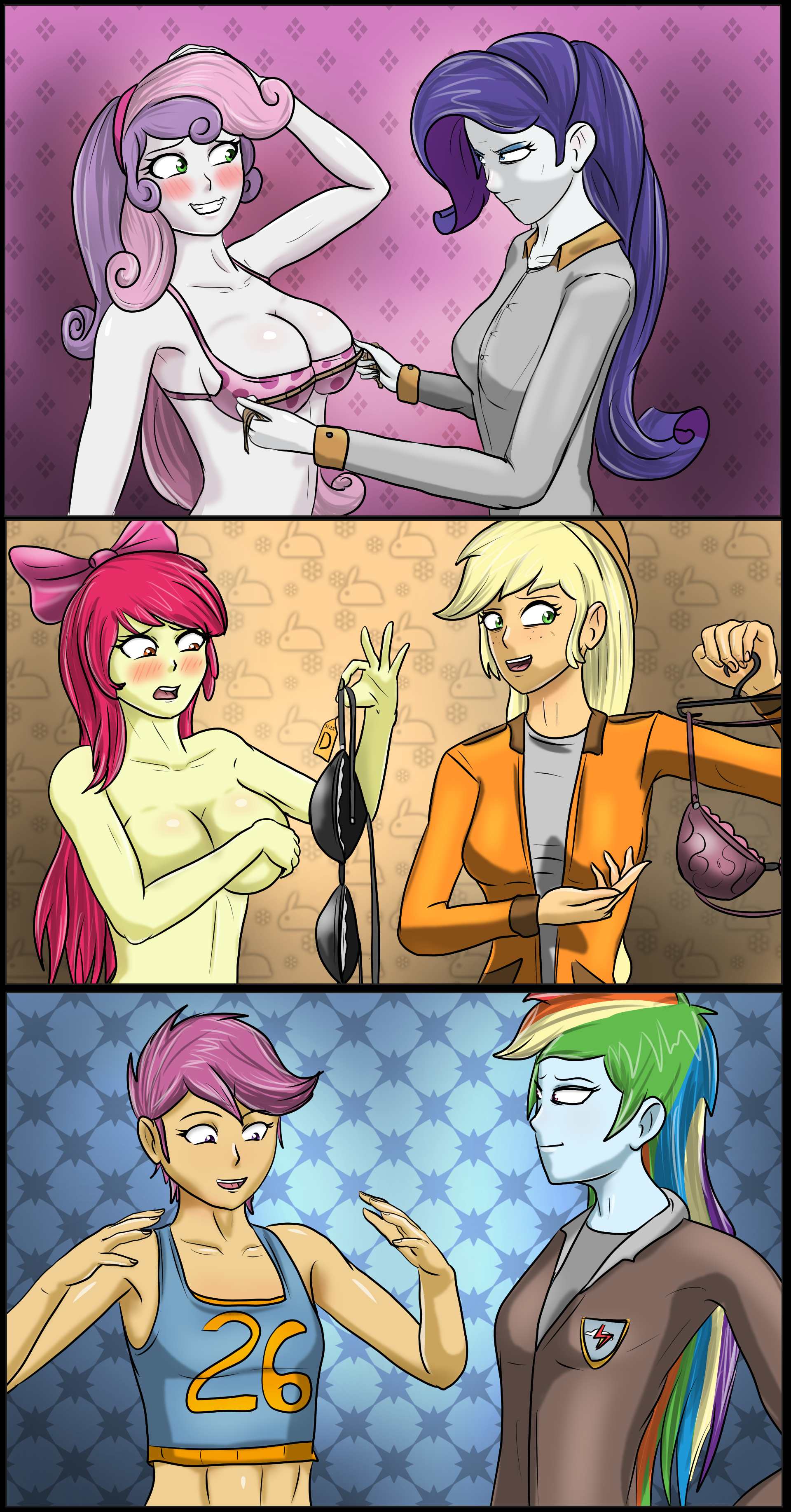 Our sisters have grown up - NSFW, My, My little pony, Equestria girls, Applejack, Rainbow dash, Rarity, Cutie mark crusaders, MLP Edge, Sweetie belle