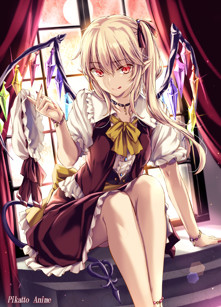 Flandre Scarlet - Touhou, Flandre Scarlet, Anime Art, Аниме, Не аниме, Moneti daifuku