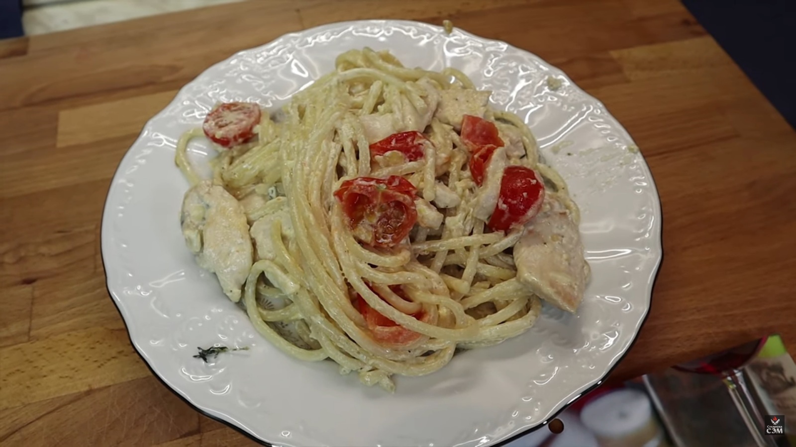 YANDEX. CHEF. Review of FOOD delivery. Cooking according to Yandex recipe. Chef's pasta with chicken in creamy sauce - Yandex Food, Recipe, Yandex Chef, Food, Paste, Video, Longpost