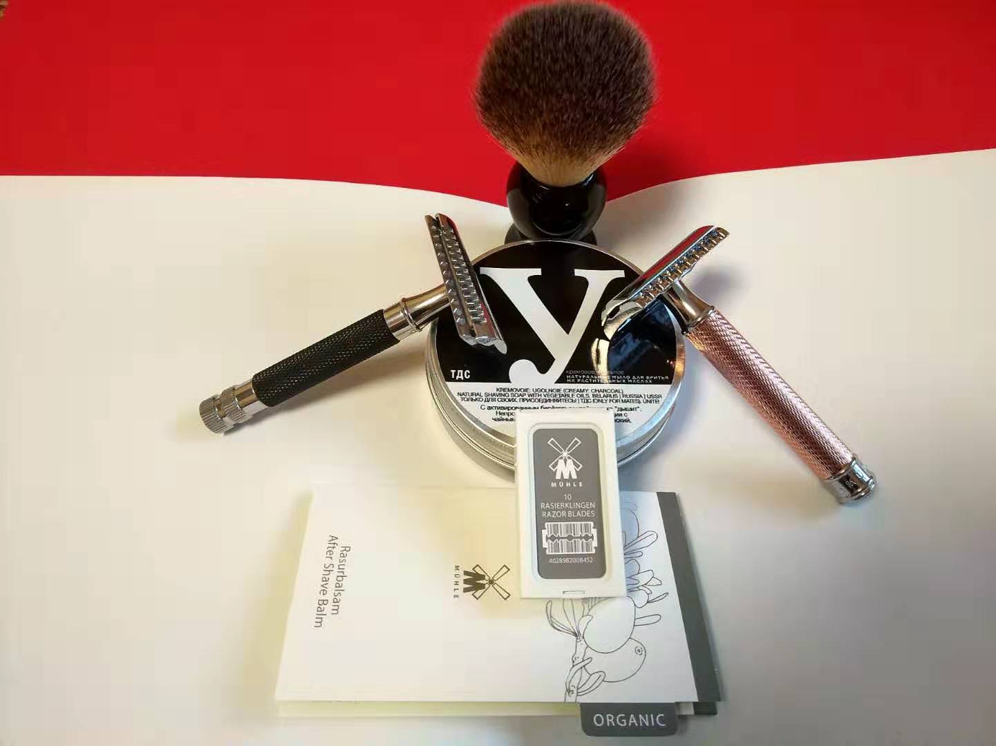 The long-awaited comparison of Muhle R41 and Yaqi slant! - My, Shaving, Overview, Comparison, Longpost