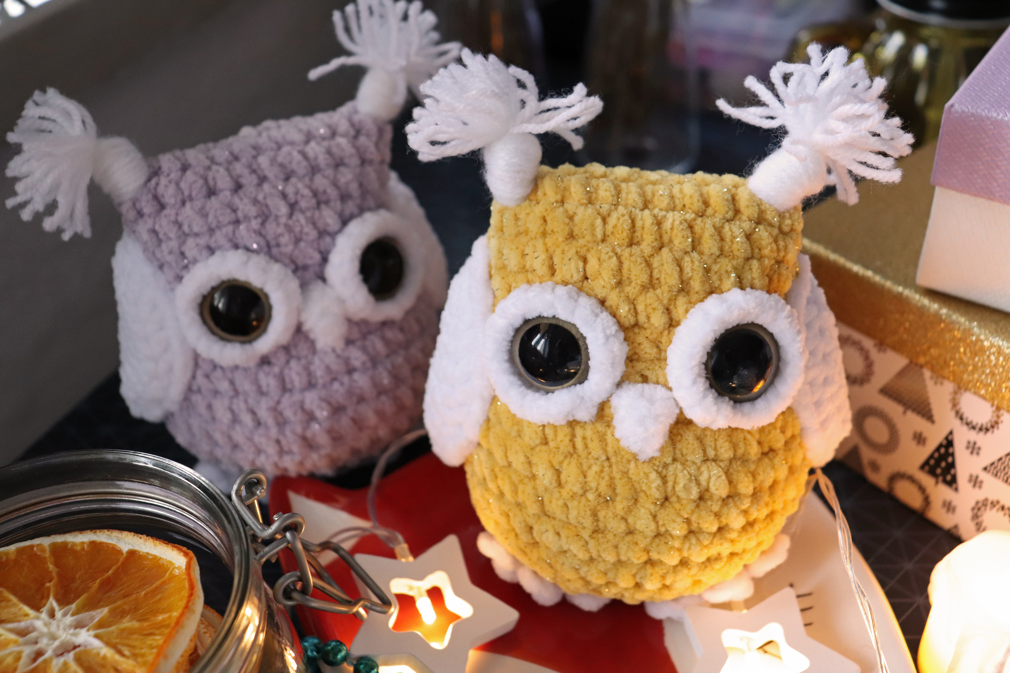 Owl [Handicrafts give] - My, Needleworkers give, Owl, New Year, Needlework without process, Longpost