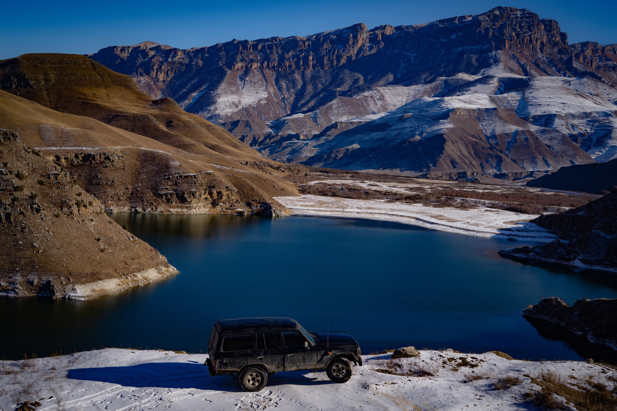 Lake Gizhgit - My, The mountains, Lake, Elbrus, Coat, The photo