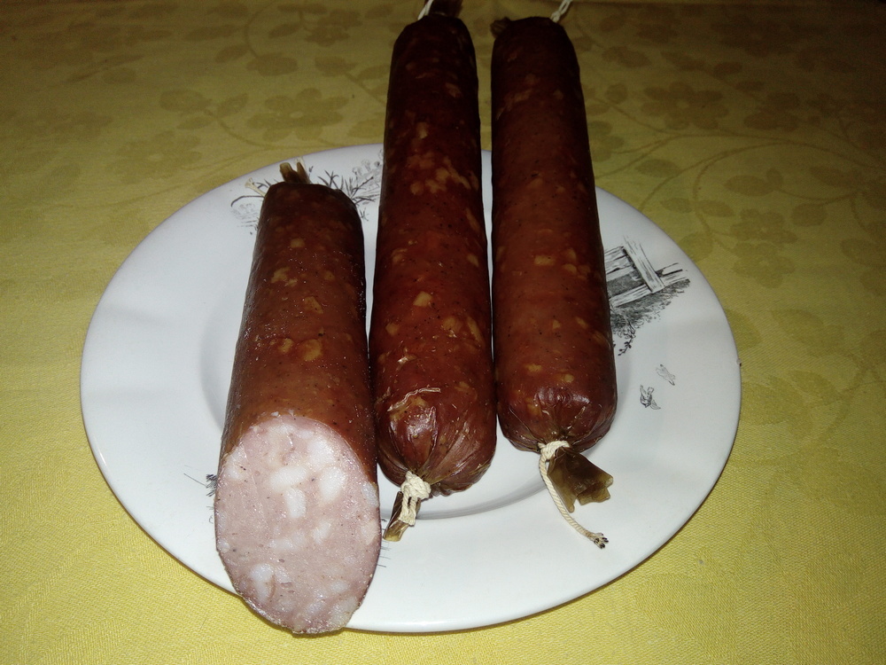 Cognac cervelat - My, Homemade sausage, Recipe, Cooking, Longpost