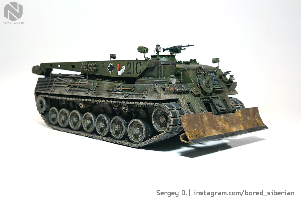 Canadian Forces Bergepanzer II in 35th scale - My, Hobby, Stand modeling, Scale model, 1:35, Scale 1:35, Bram, Longpost