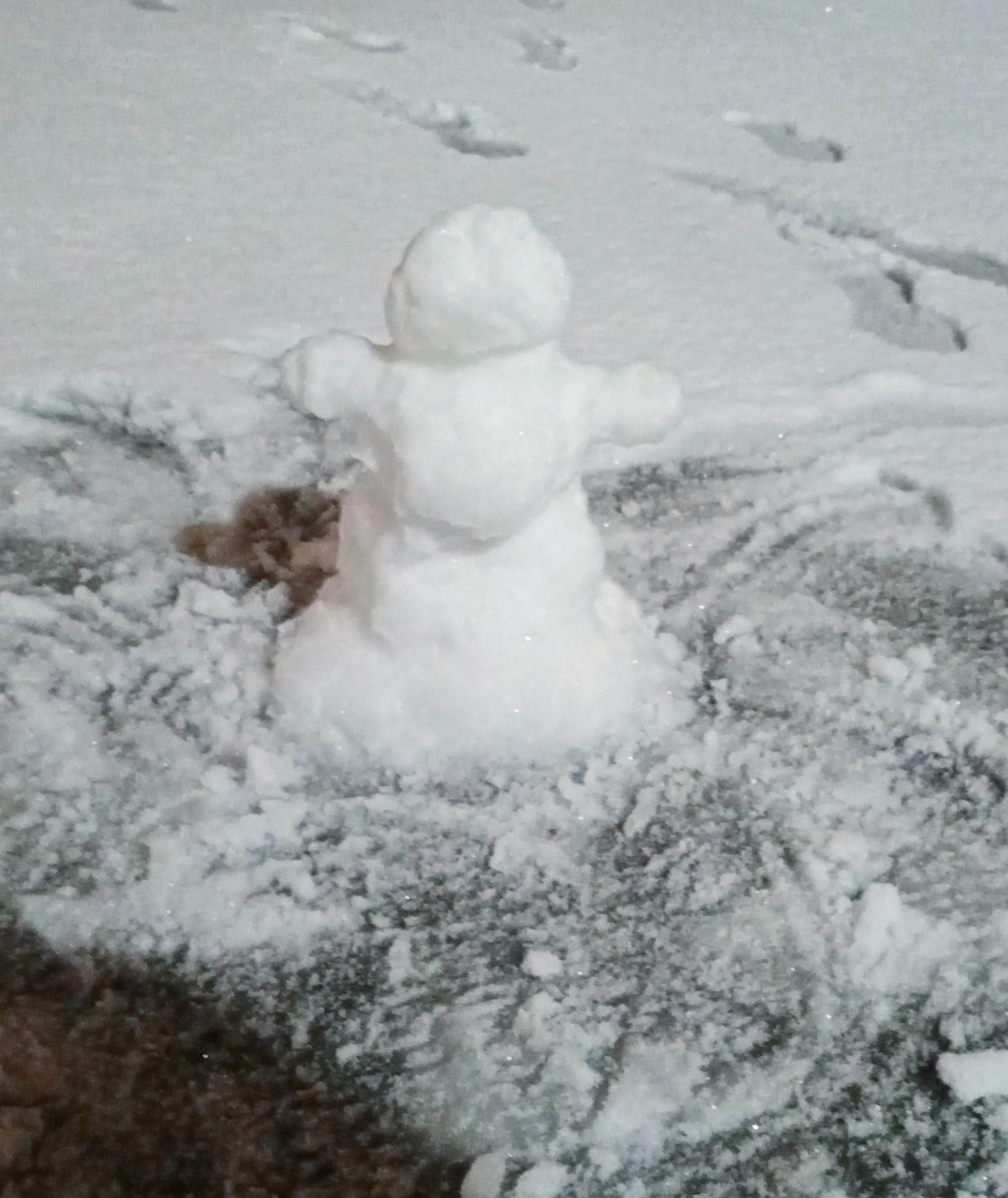 Snowman. Working version - My, Snow, snowman, Saint Petersburg