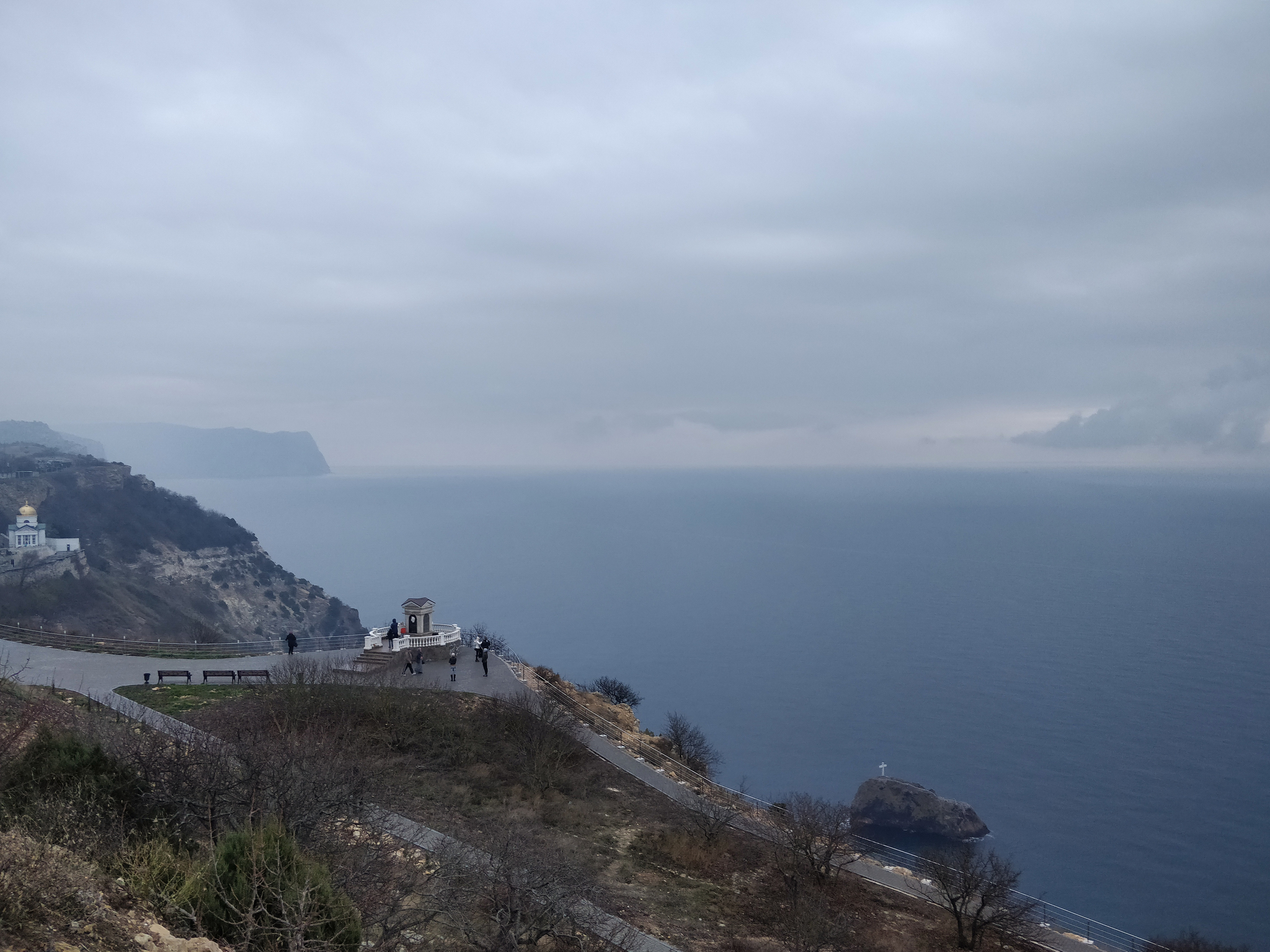 Foros Church and Fiolent 08-12-2019 - My, Sea, Crimea, Cape Fiolent, Foros, Sevastopol, Longpost