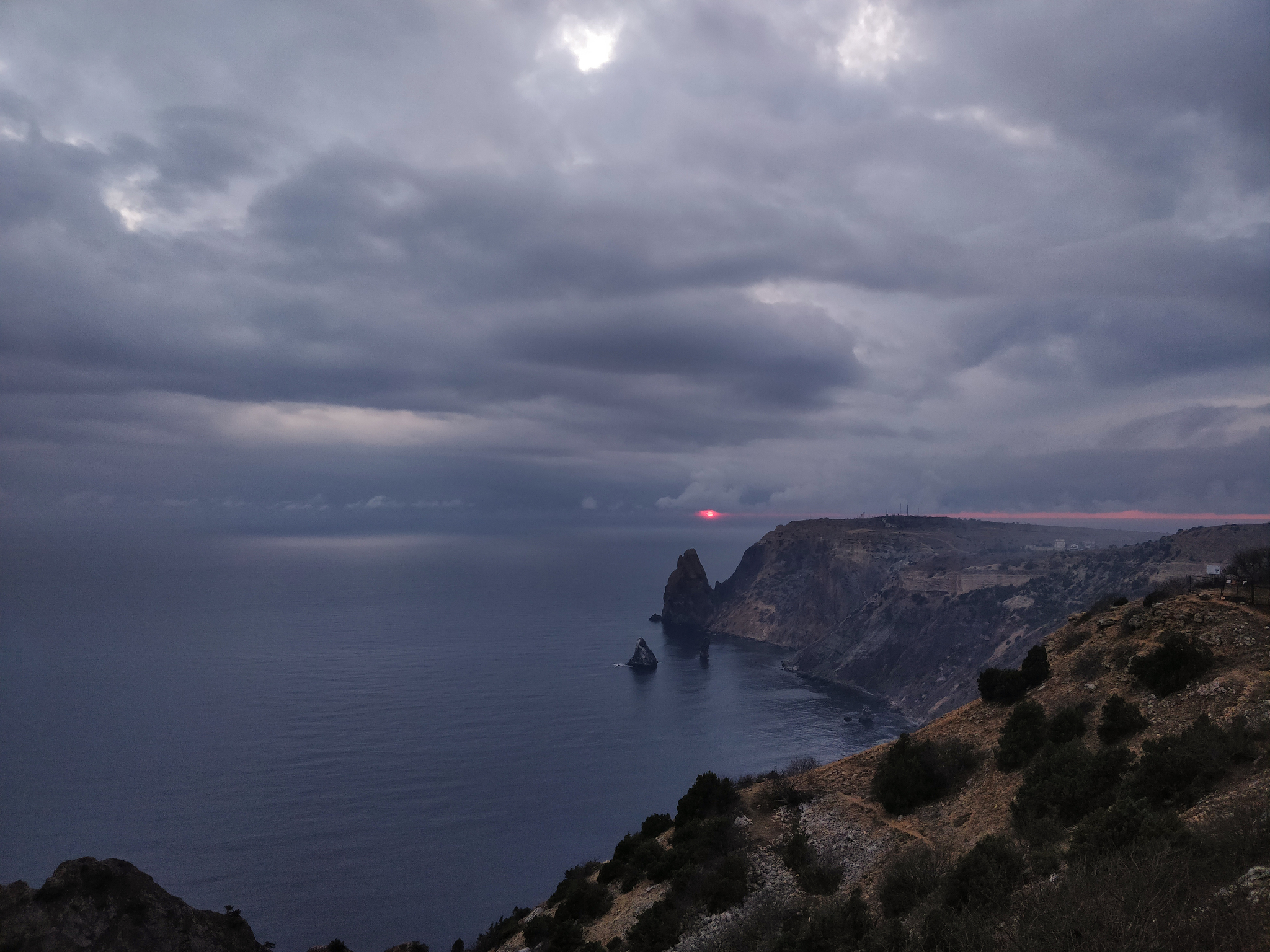 Foros Church and Fiolent 08-12-2019 - My, Sea, Crimea, Cape Fiolent, Foros, Sevastopol, Longpost