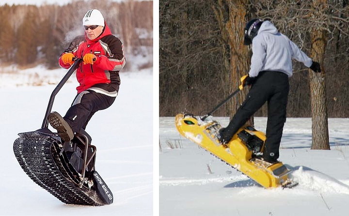 Motosnowboard USA vs RF. What is this? - My, Snowbike, All-terrain vehicle, Motodog, Motorcycle towing machine, Video, Longpost